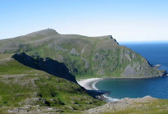 Wandern Auf Soroya Kjottvikvarden Sightseeing Hammerfest Norway