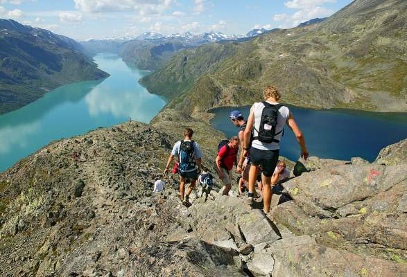 Besseggen And Svartdalen Valley Hiking Package Hiking Beitostolen Norway The main challenge of the besseggen ridge was a scrambling rock climb. svartdalen valley hiking package