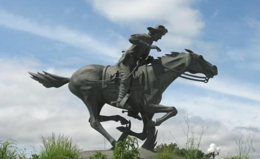 Bronze Pony Express Horse Rider Marysville Ks 66508