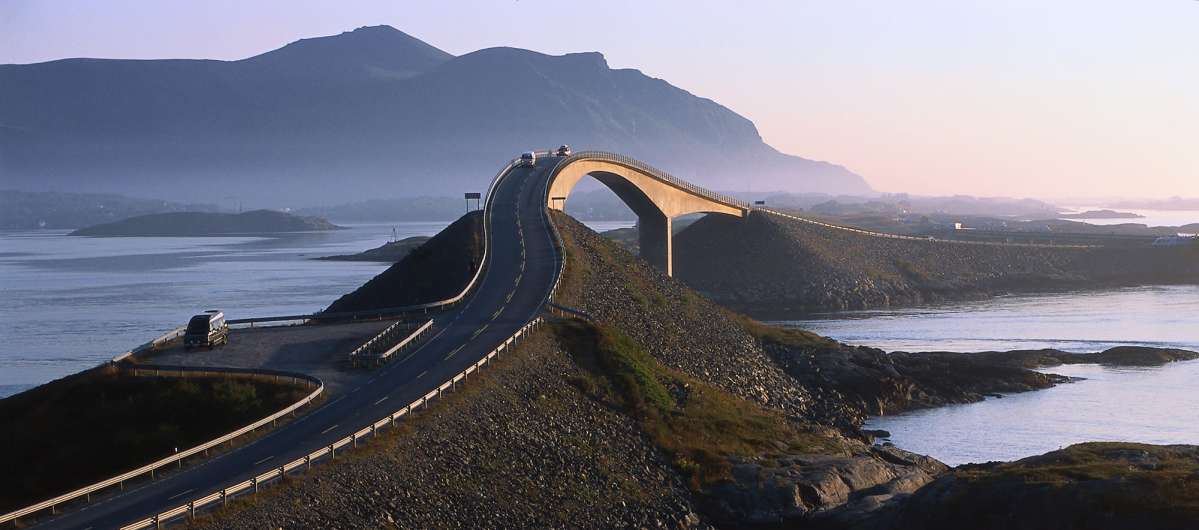 The Norwegian Scenic Route Atlanterhavsvegen in Northwest
