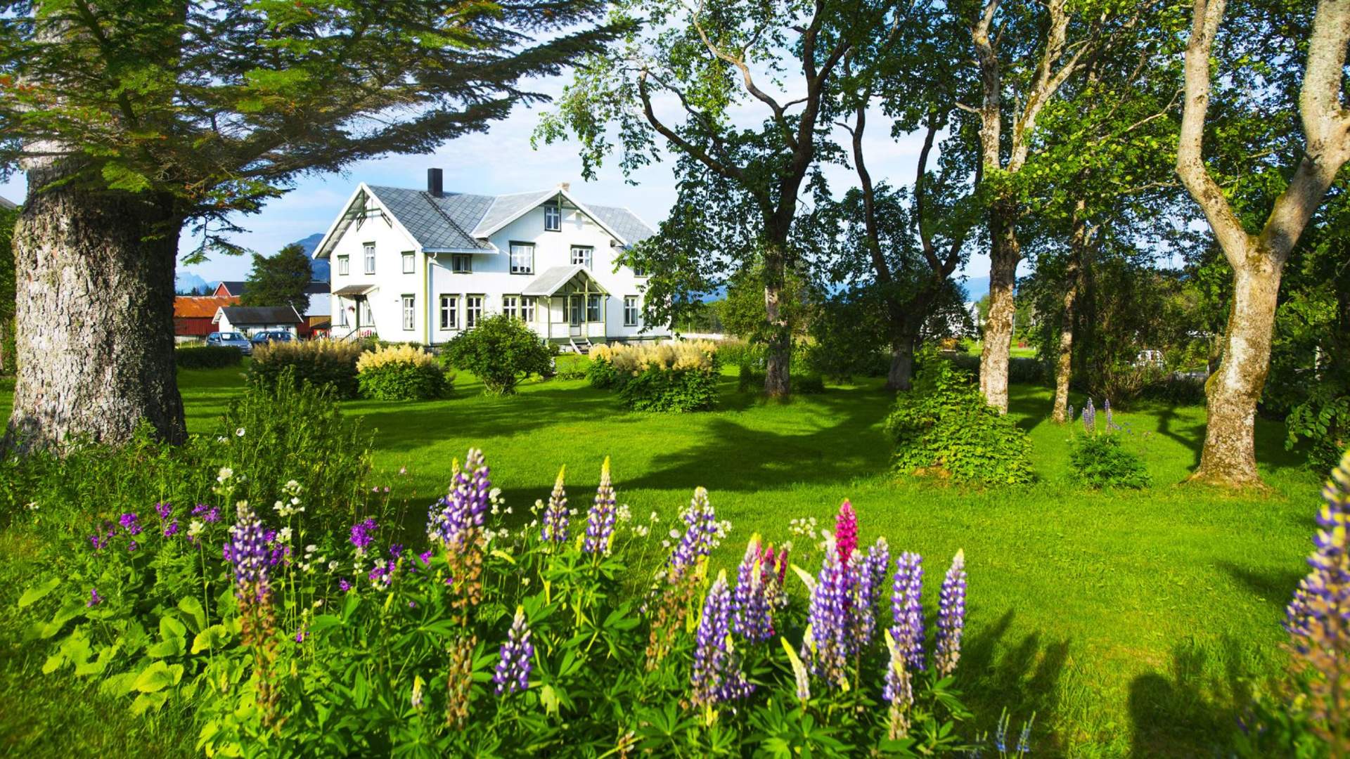 Dønnes Gård har en "english garden".