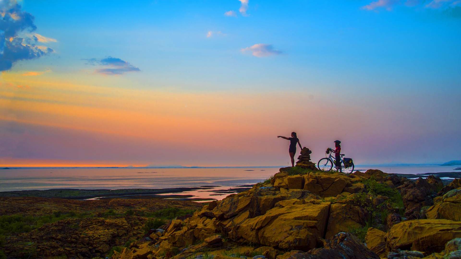 Leka rundt på sykkel