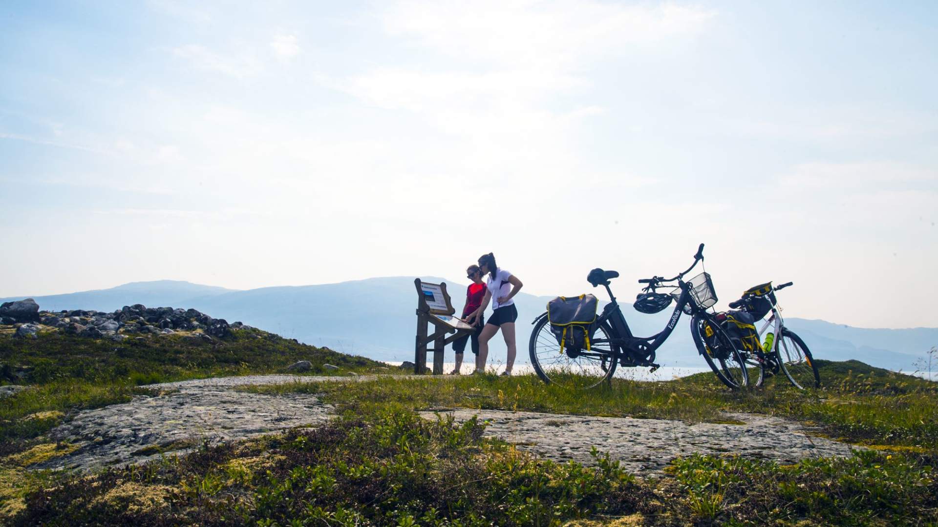 Leka rundt på sykkel