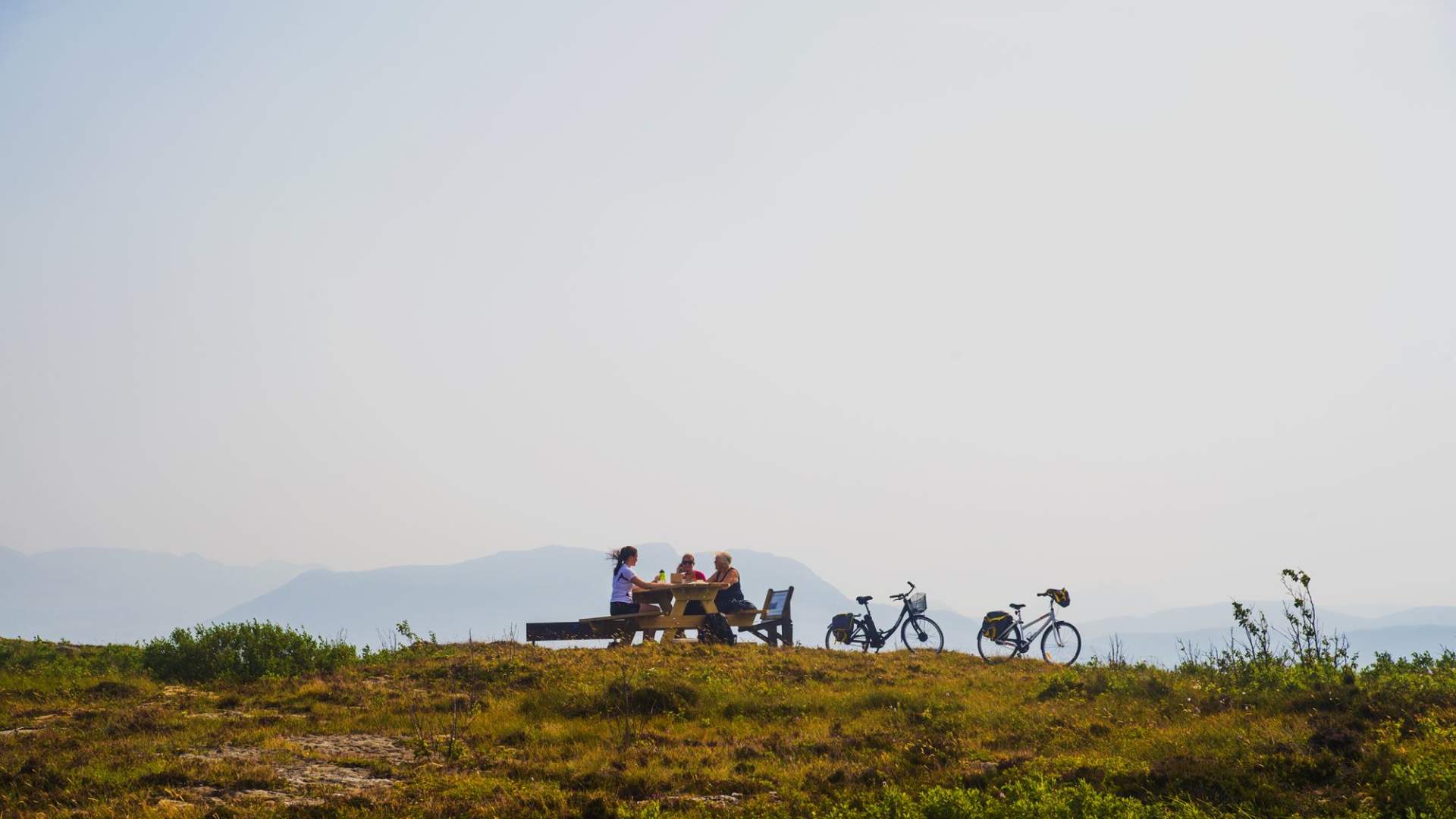 Leka rundt på sykkel