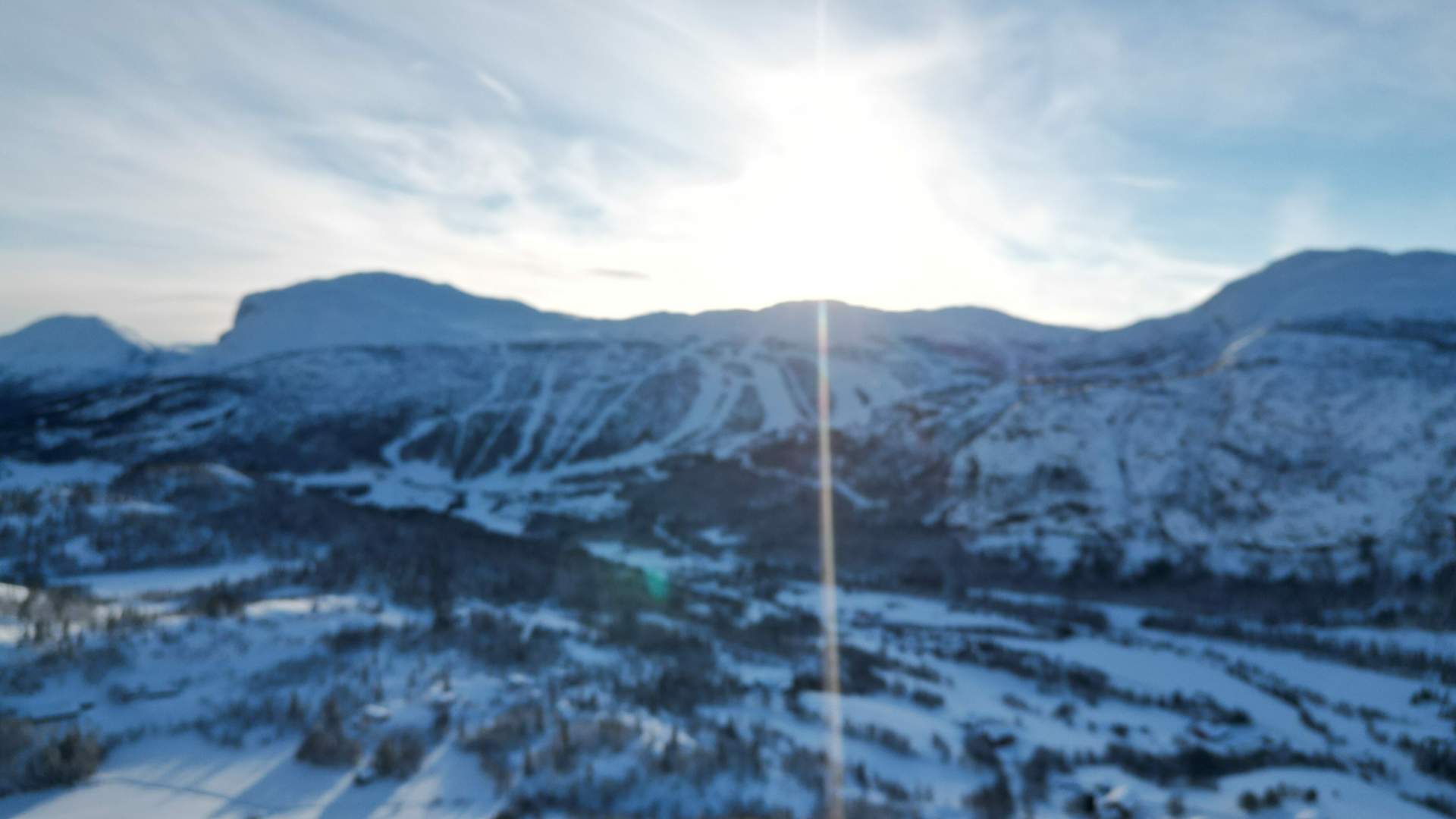 Oversikt bilde i Hemsedal vinter