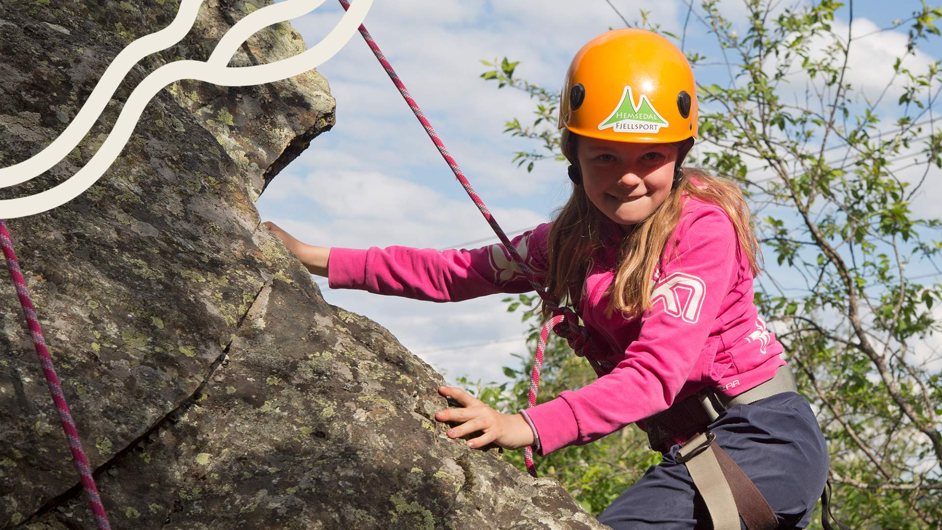 Familieklatring med linjer