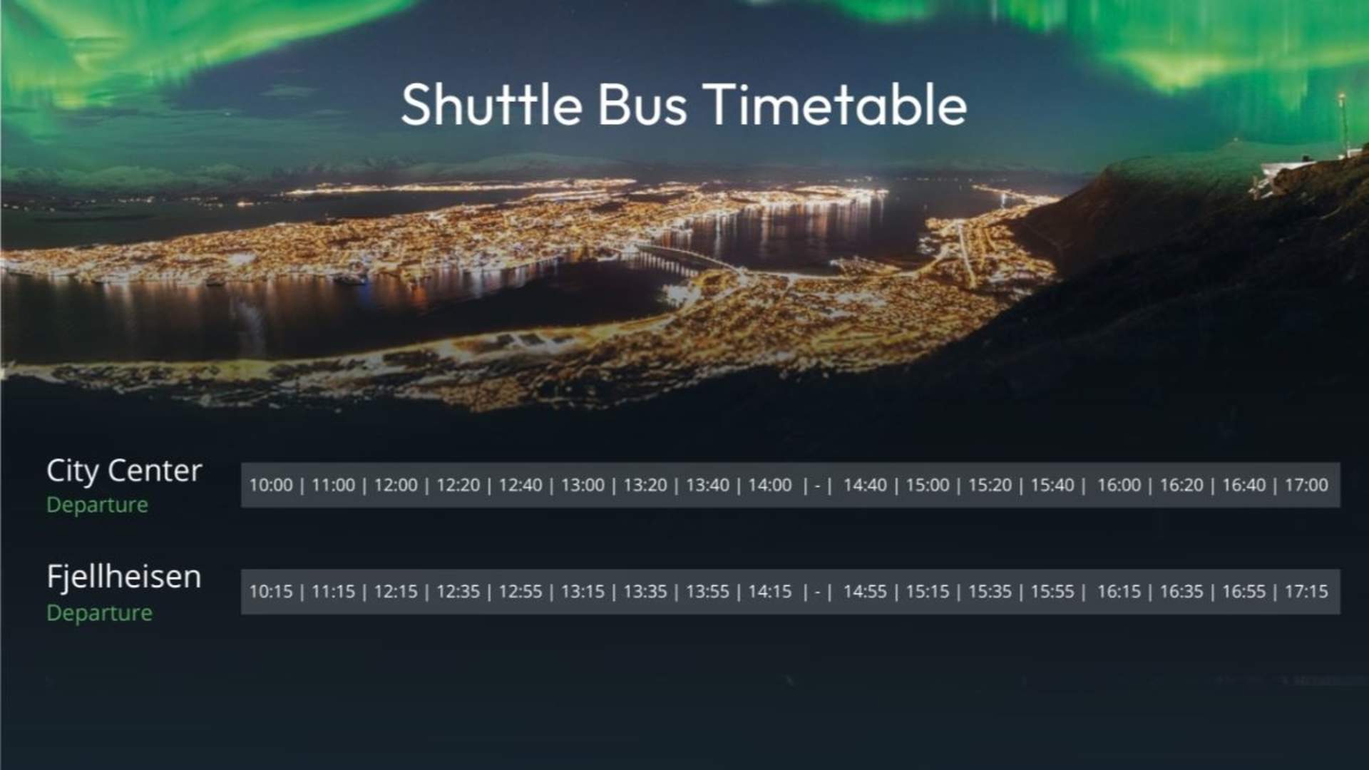 Fjellheisen Shuttle Bus - Roundtrip