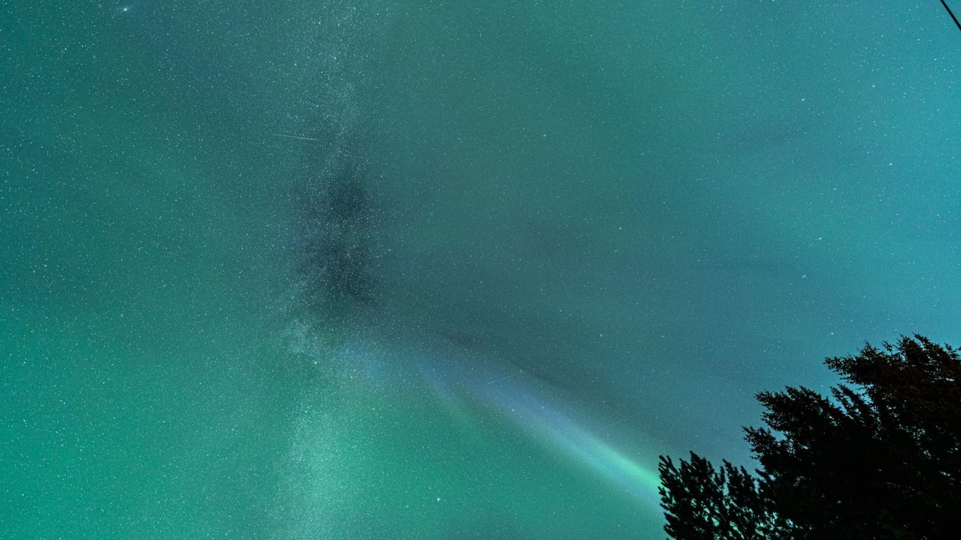 Northern lights in the sky