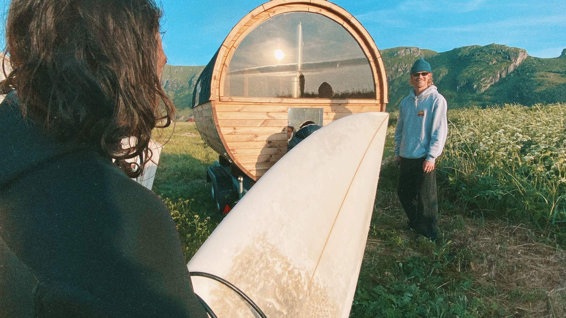 Sauna ved stranden i Ervik