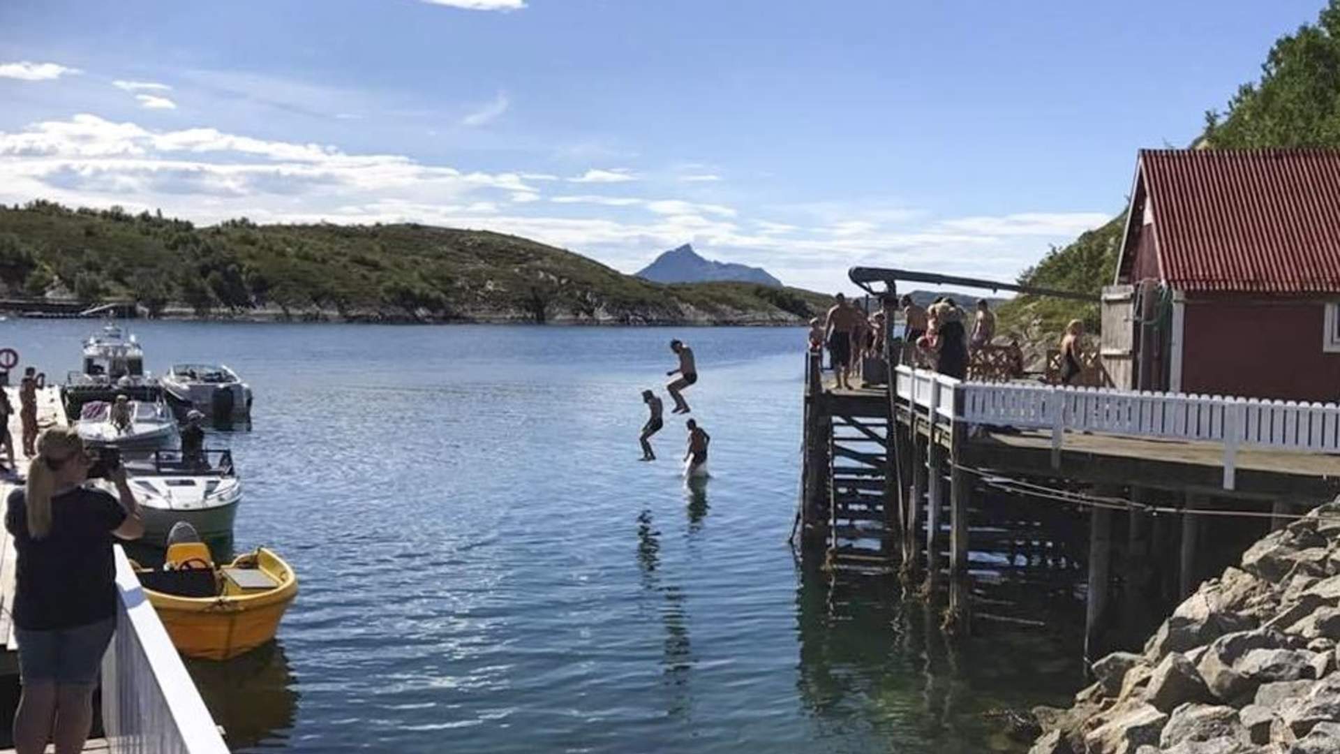 Lyngvågen Café on Gjerdøya in Rødøy
