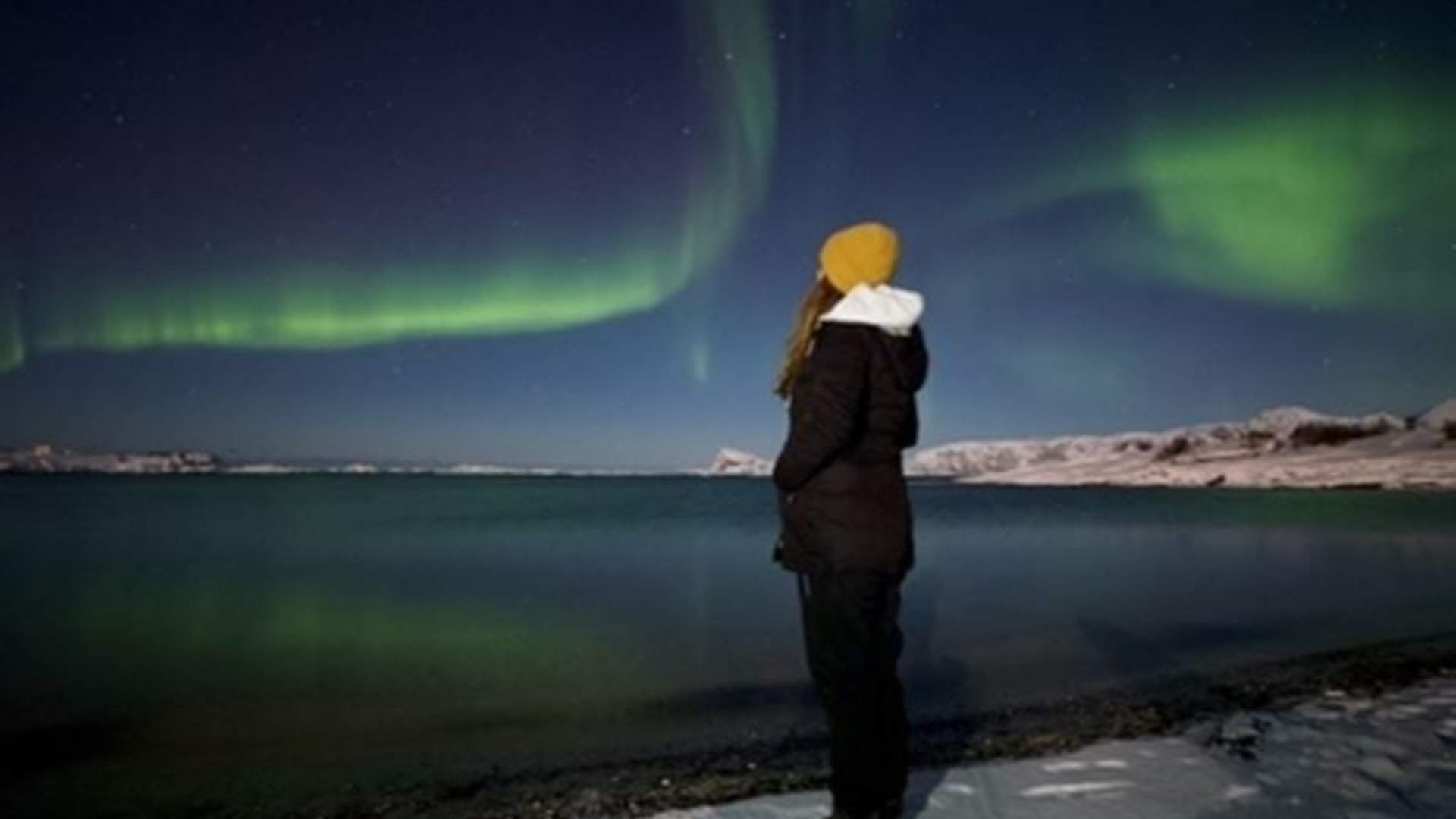 Jakten på nordlyset i Tromsø på tysk