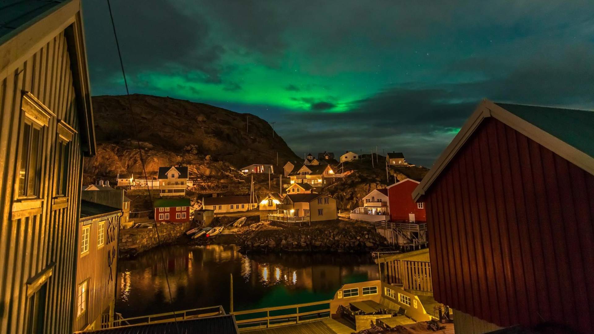 Nordlys over Nyksund