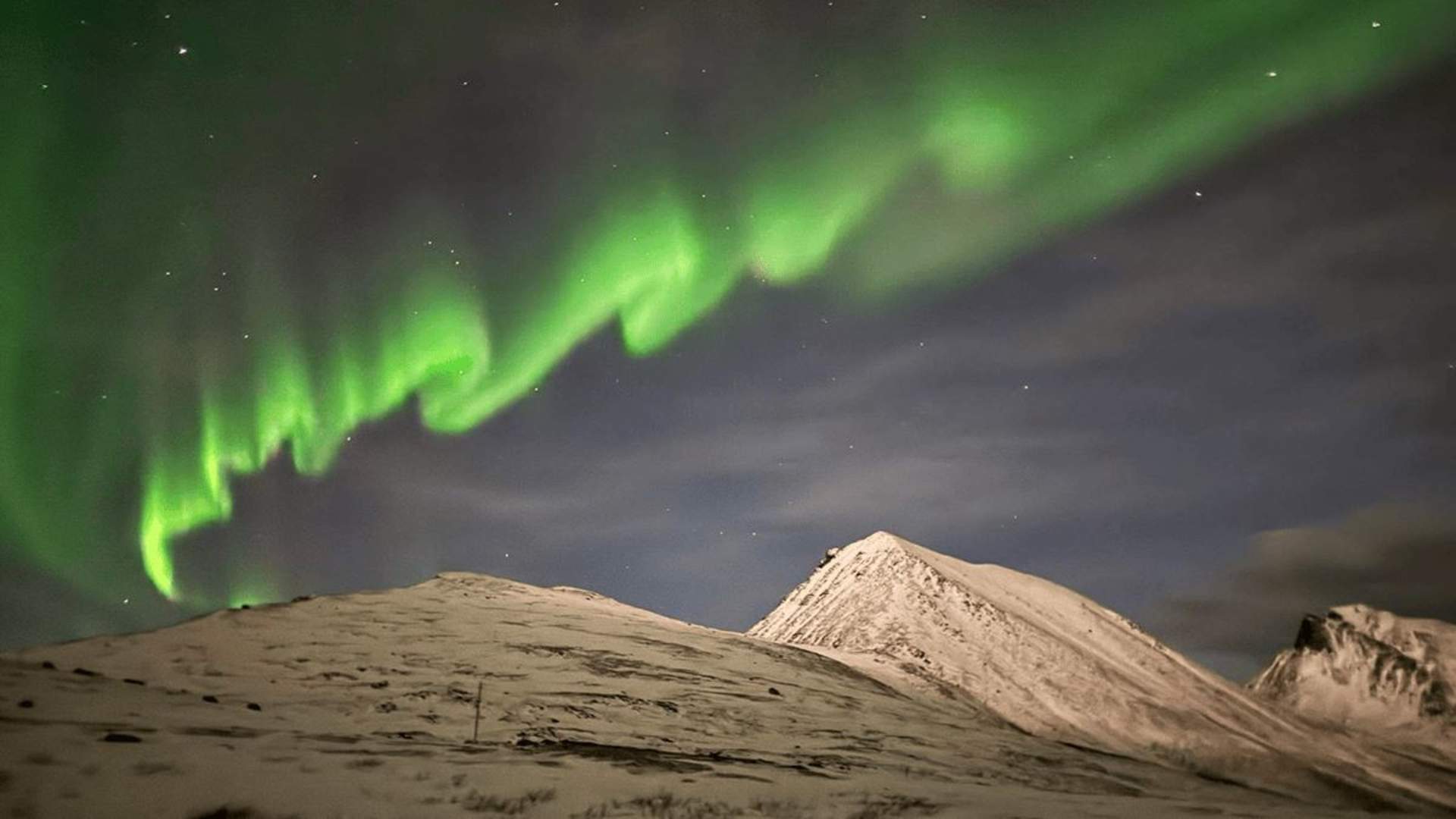 Nordlys med minibuss