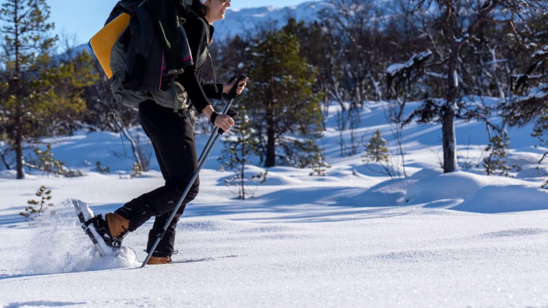Snowshoeing along the fjord + Norwegian outdoor lunch