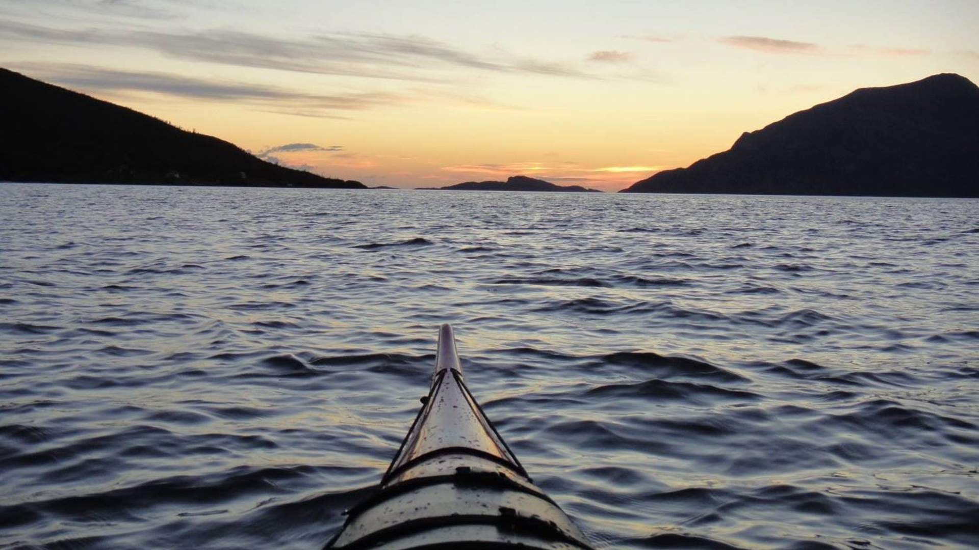 Midnight sun kayaking