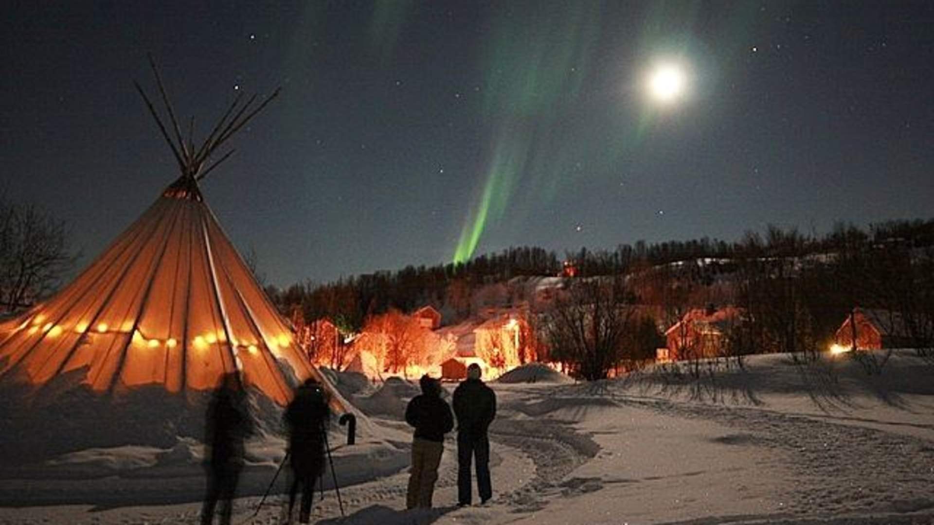 Aurora dinner and lavvo evening in Koppangen