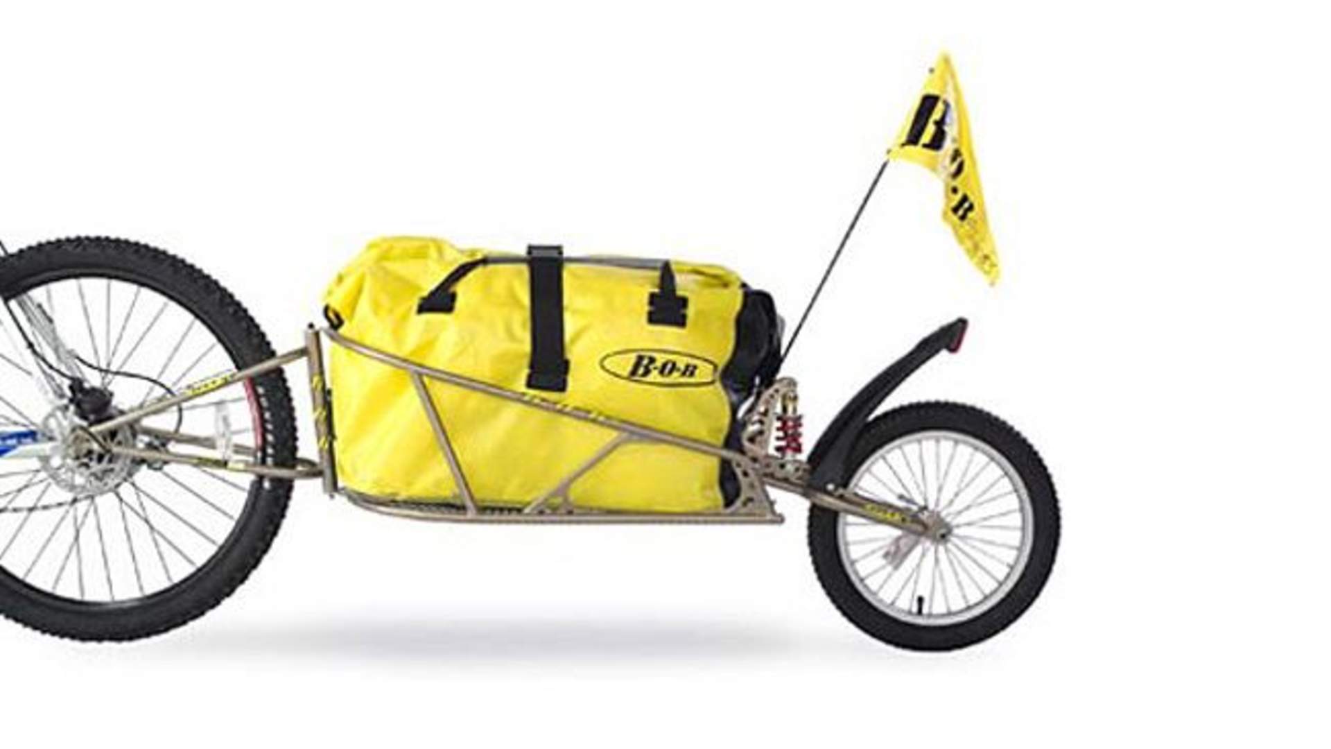 Various cargo and child bike trailers