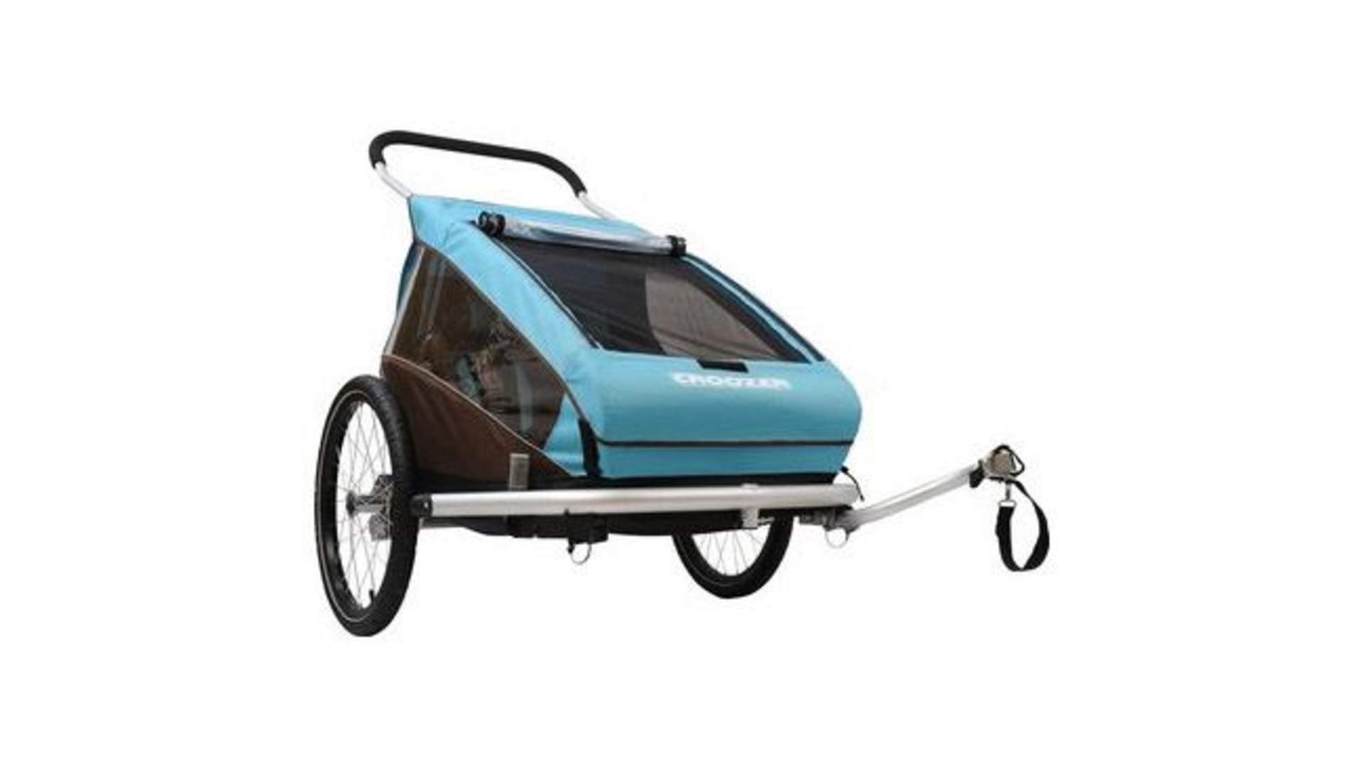 Various cargo and child bike trailers