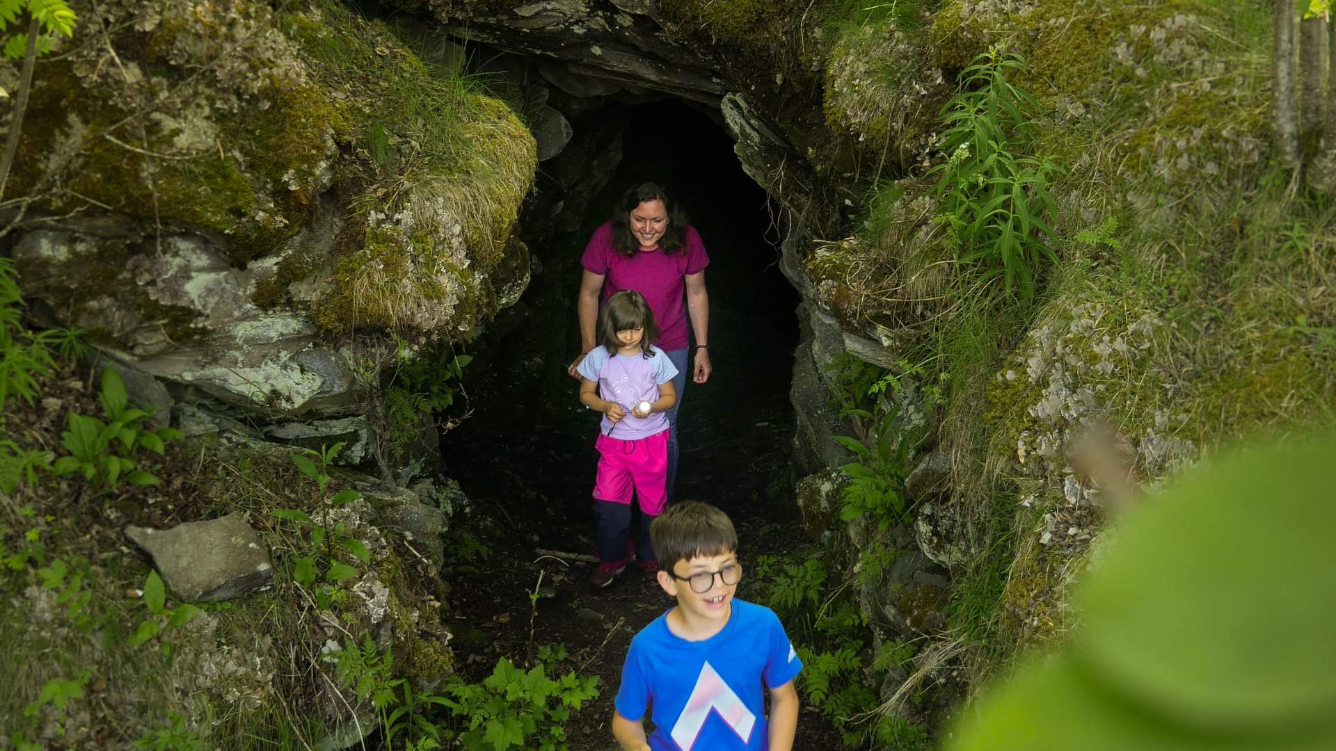 Family walk in underground bunkers