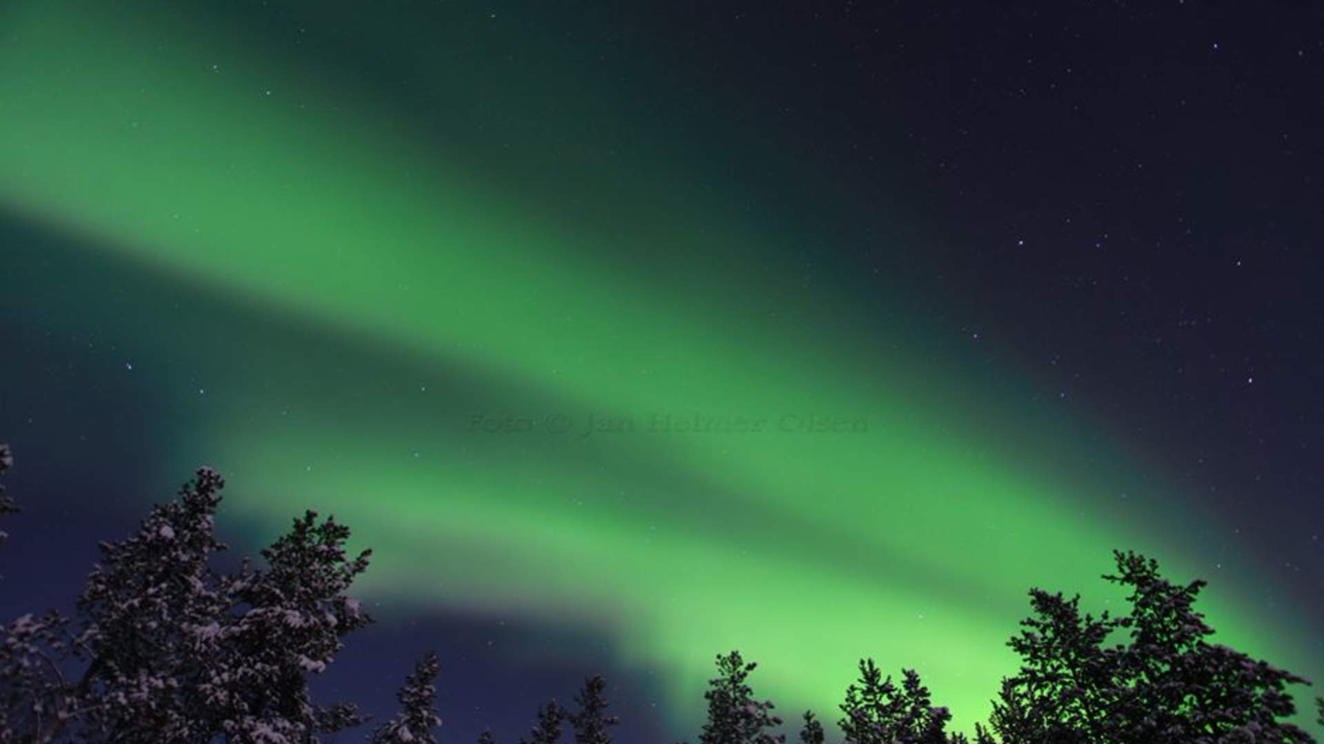 Northern lights hunt with snowmobile