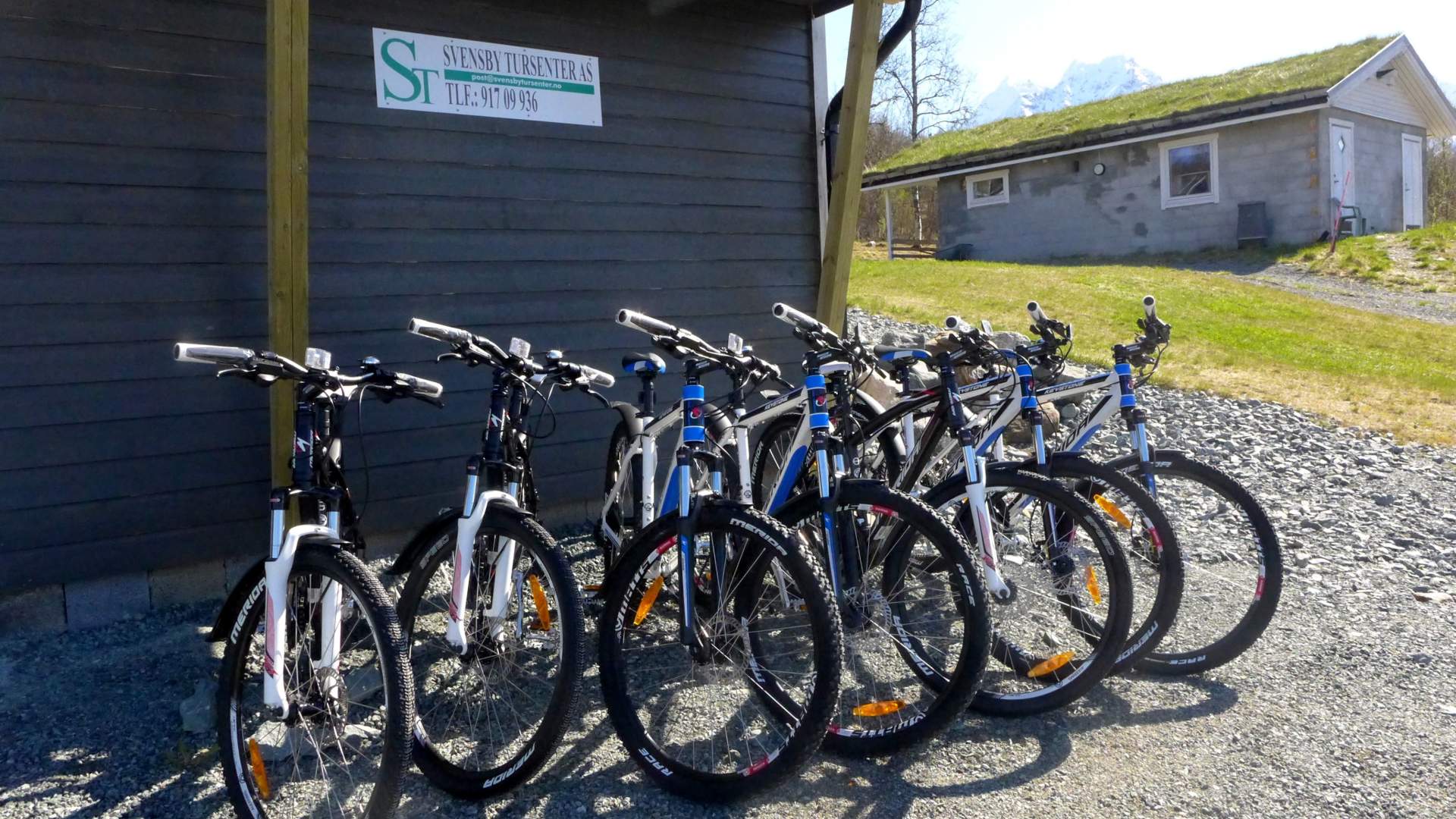 Mountain bikes for rent at Svensby/Lyngen
