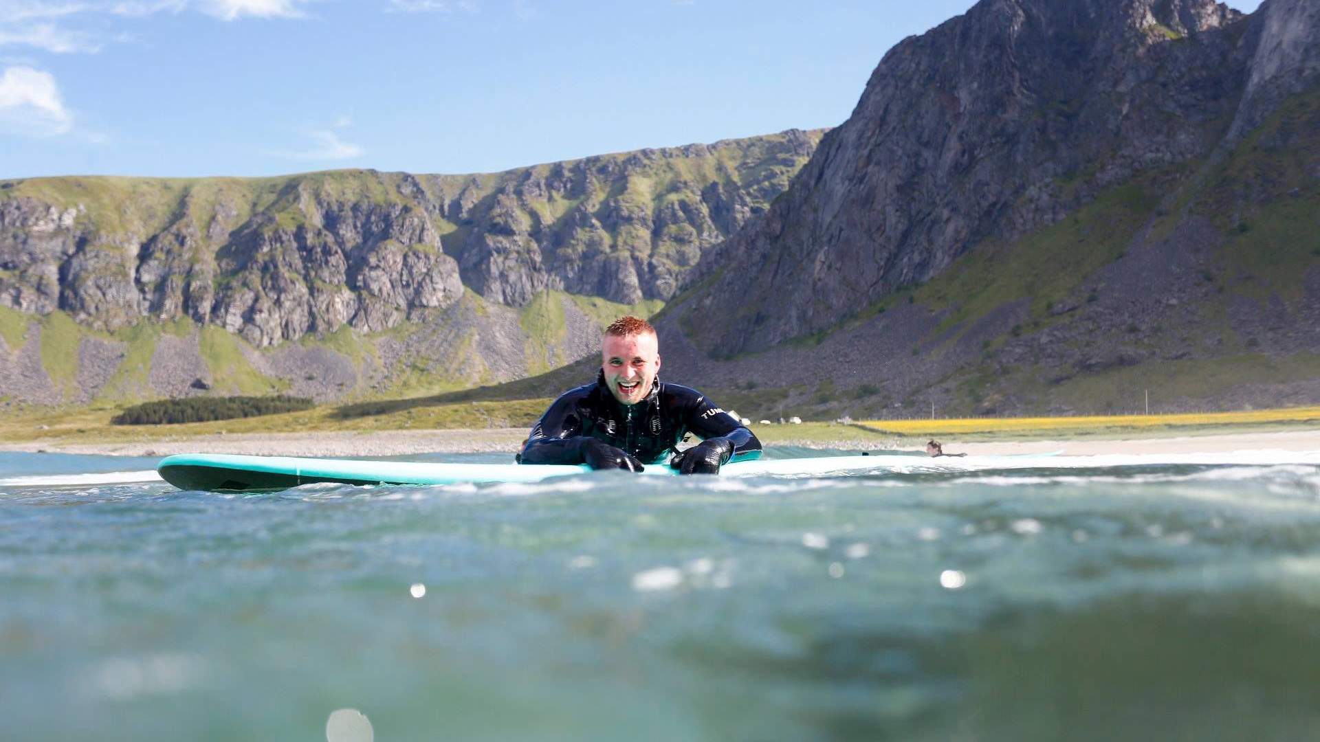 Beginner Surf Lesson with Professional Photographer - Unstad Arctic Surf