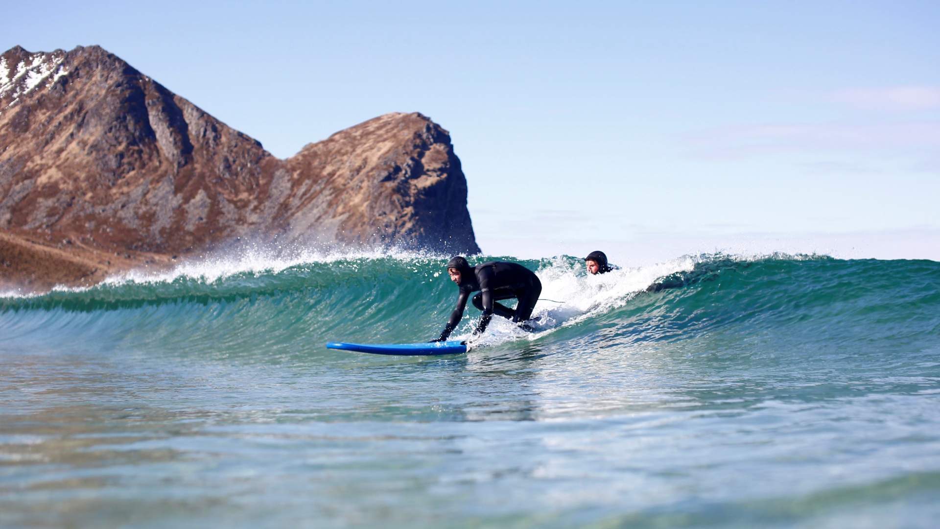 Beginner Surf Lesson with Professional Photographer - Unstad Arctic Surf