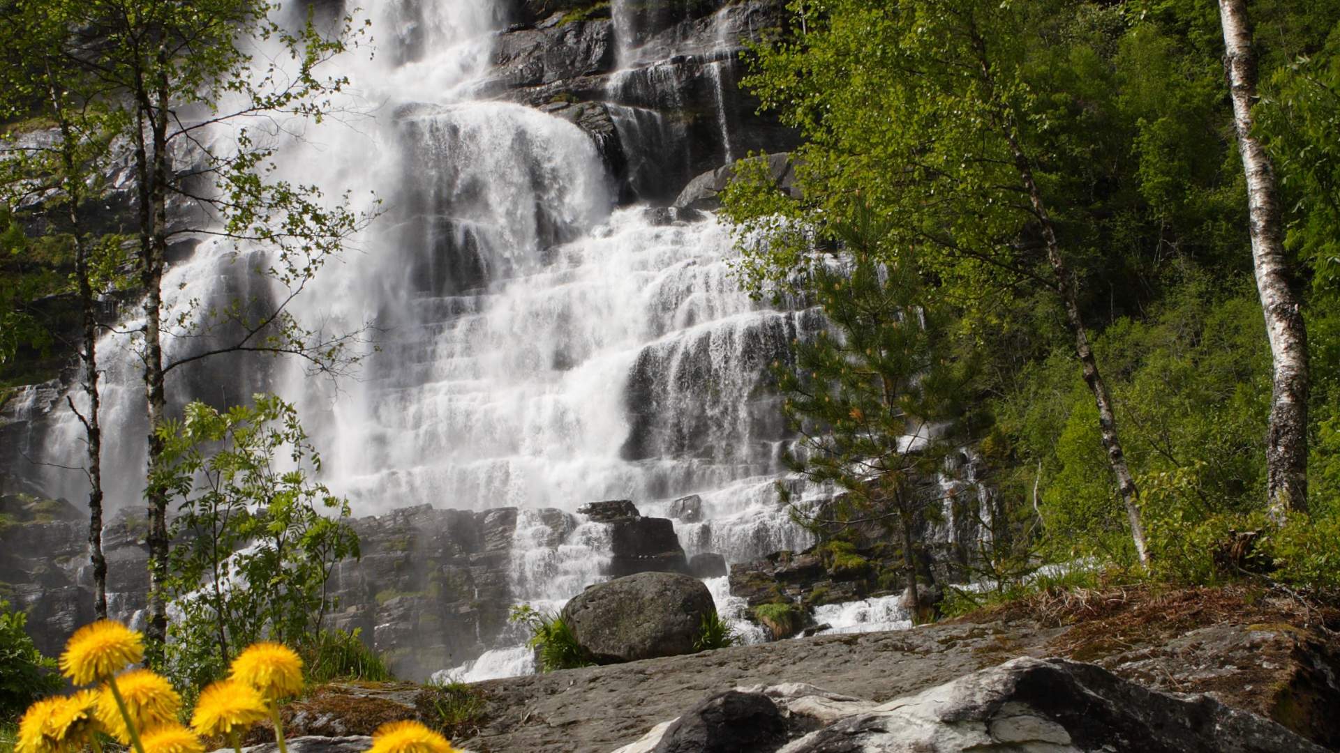 Tvindefossen Waterfall