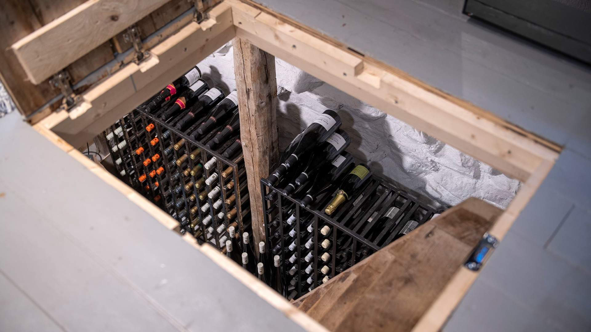 Wine cellar at Kvitnes Farm