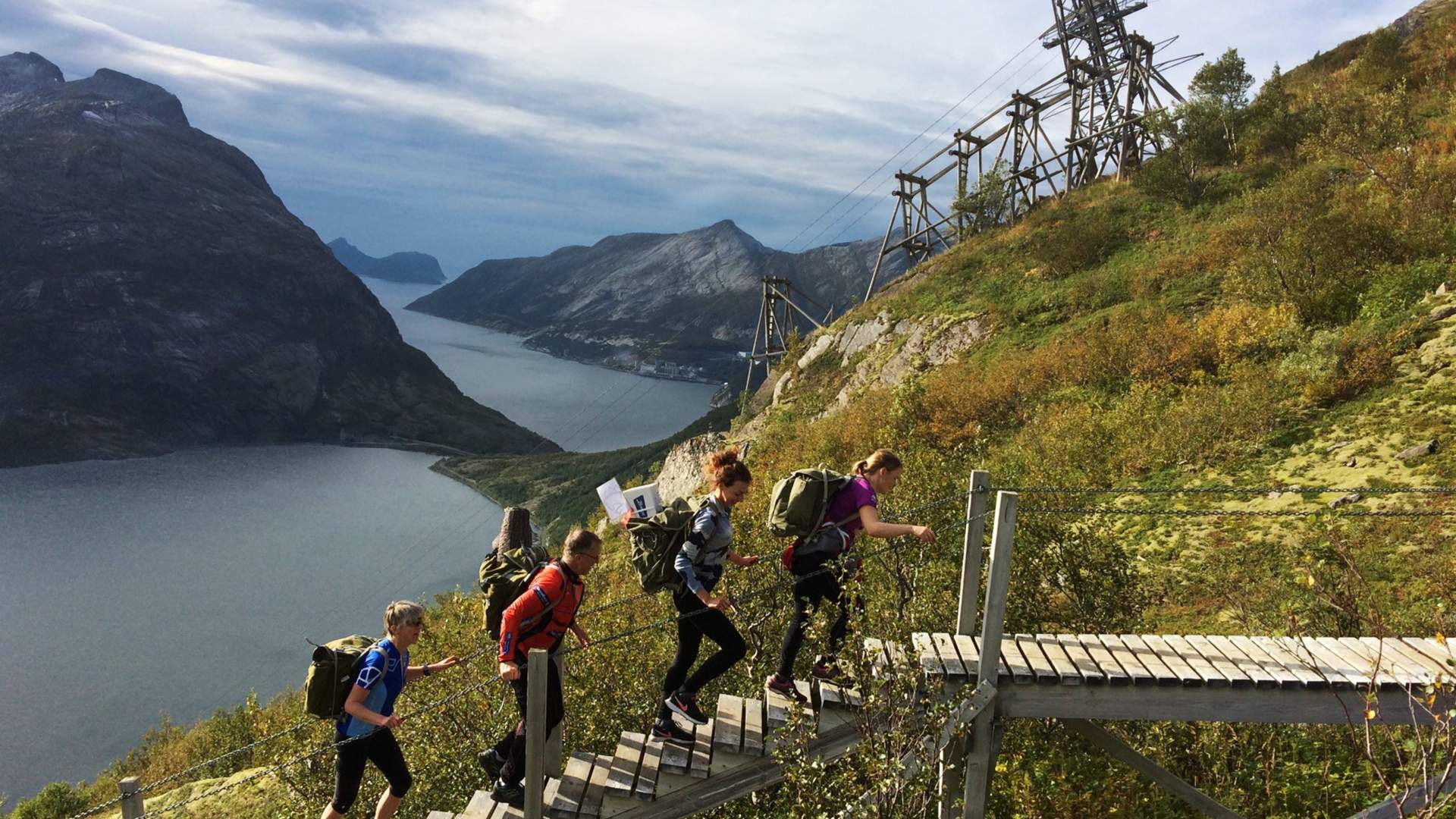 The Fykan stairs in Glomfjord