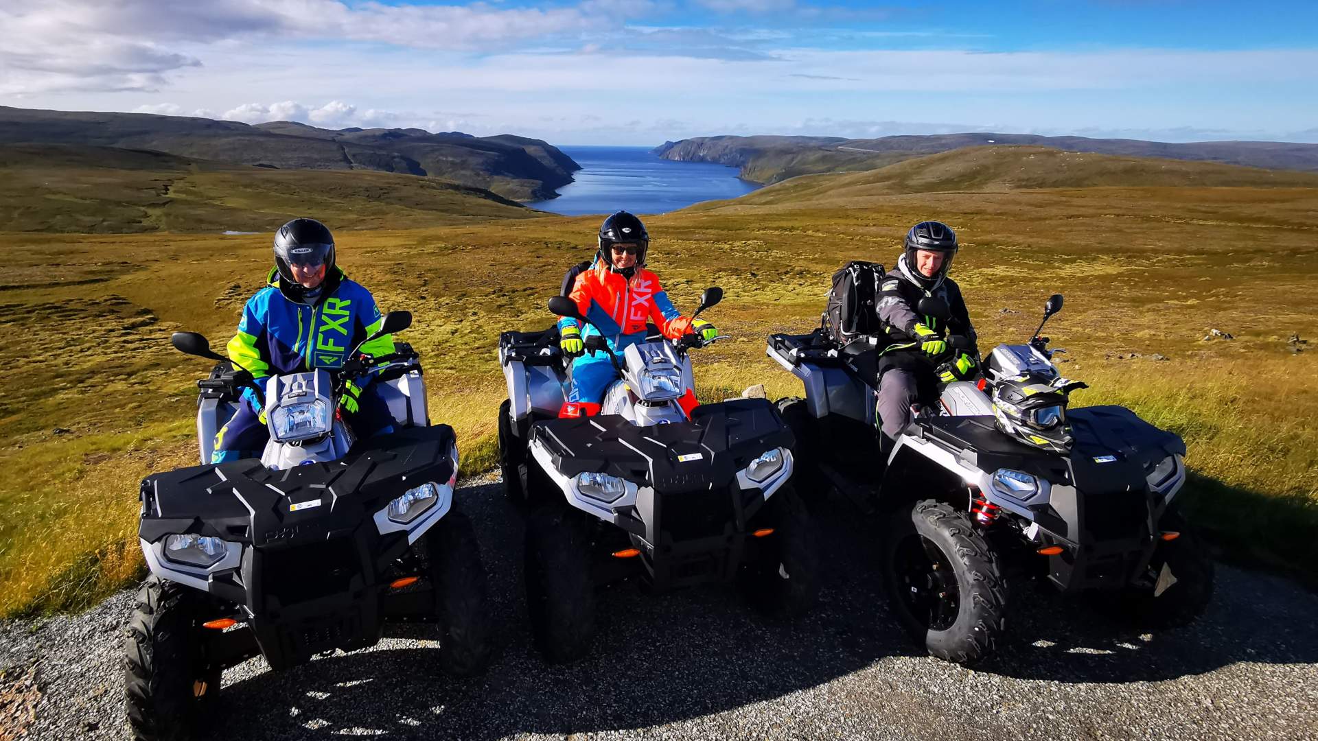 ATV-ride into the midnight sunny nights of North Cape