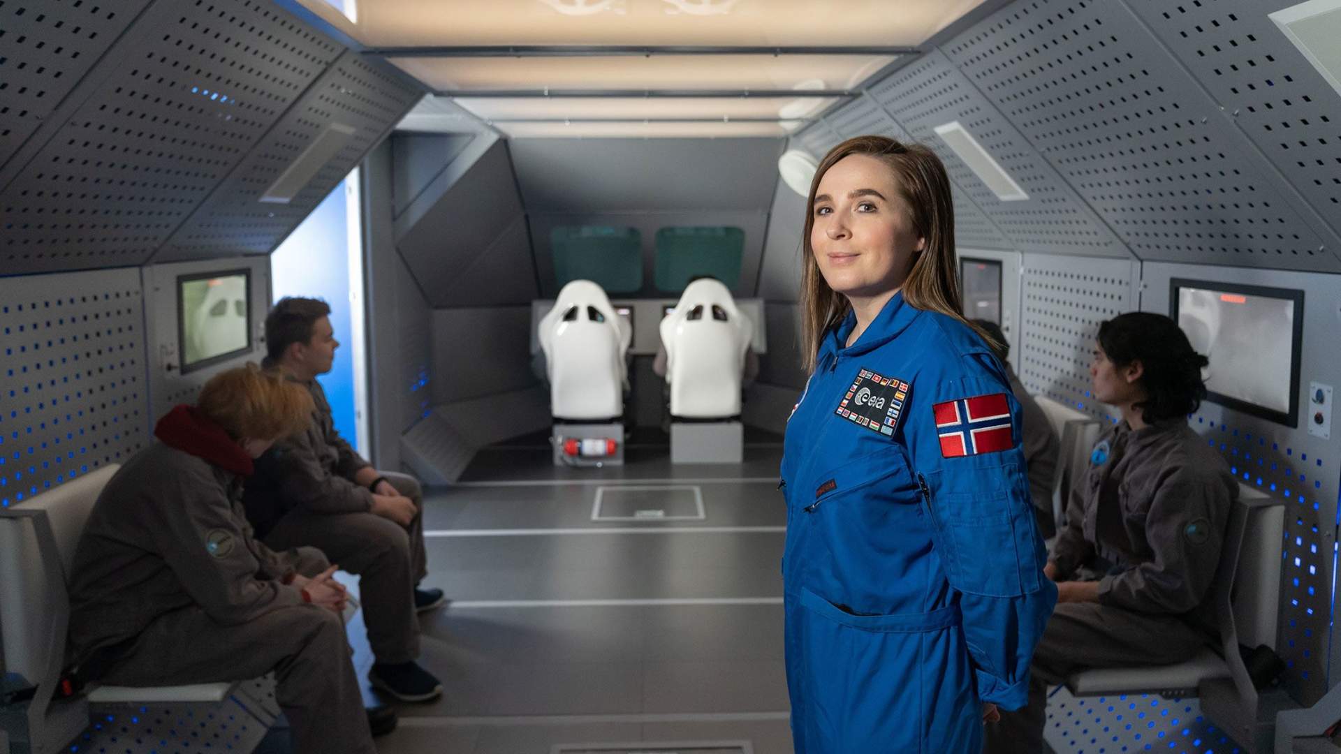 Anneline in the spaceship