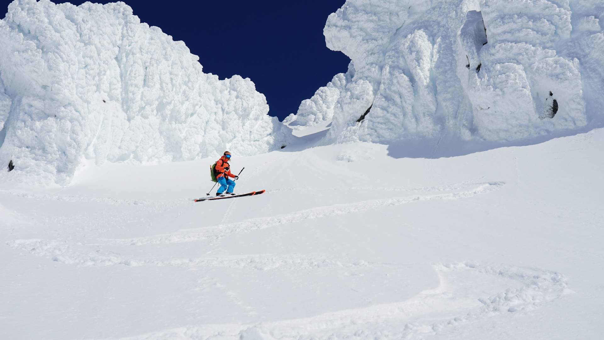 Ski touring north of Lyngen