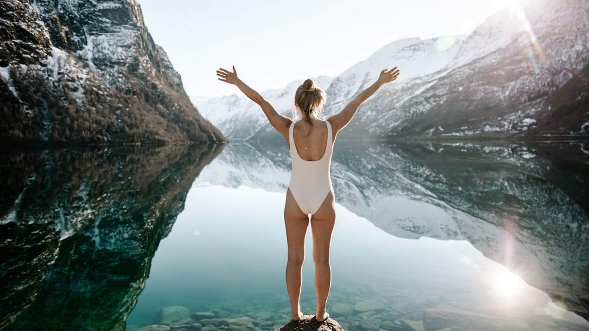 Ice swimming in Nordfjord
