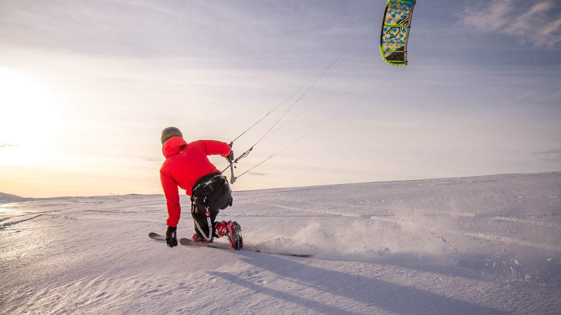Snøkiting i Nordfjord