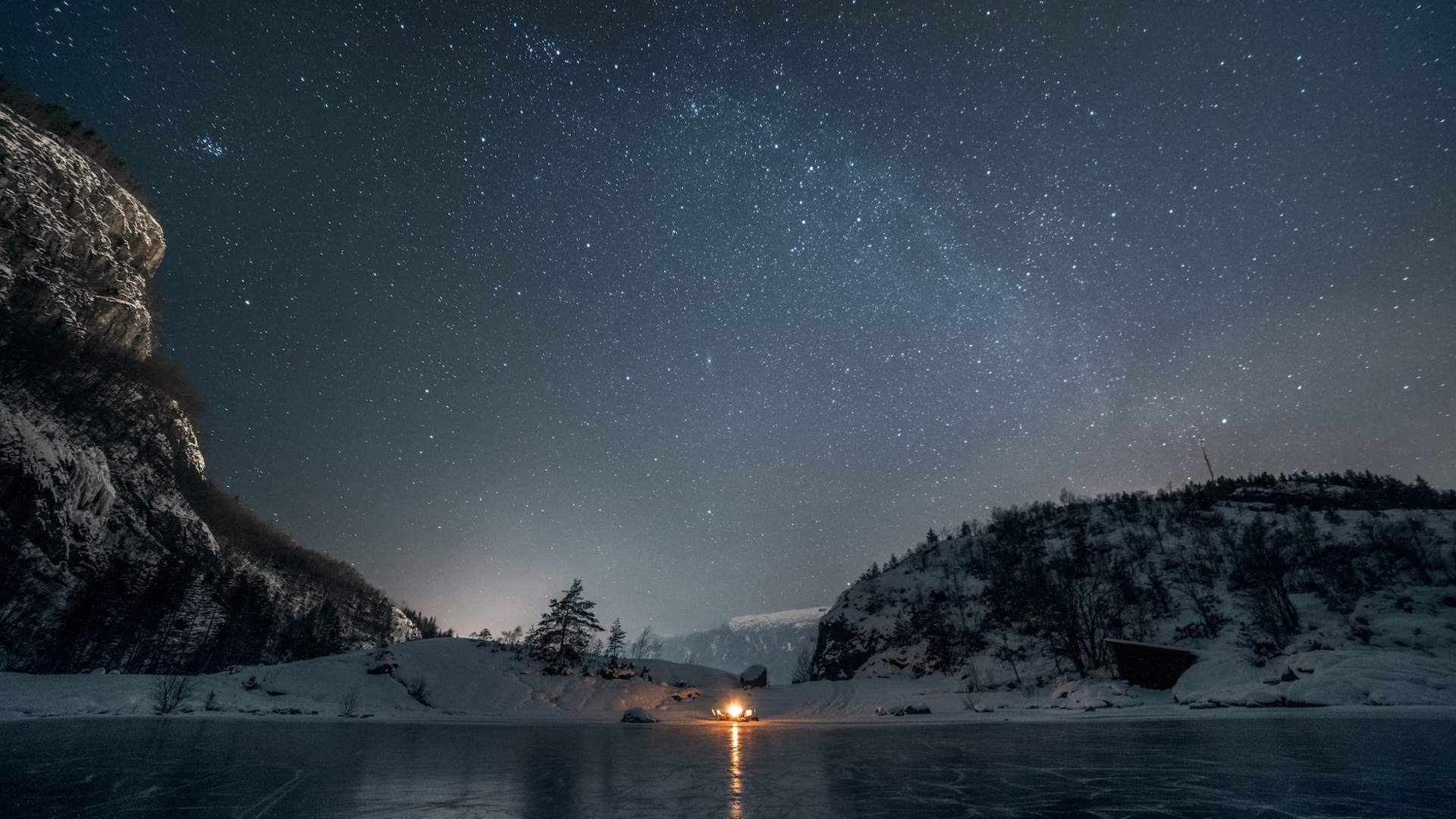 Ice skating in Nordfjord