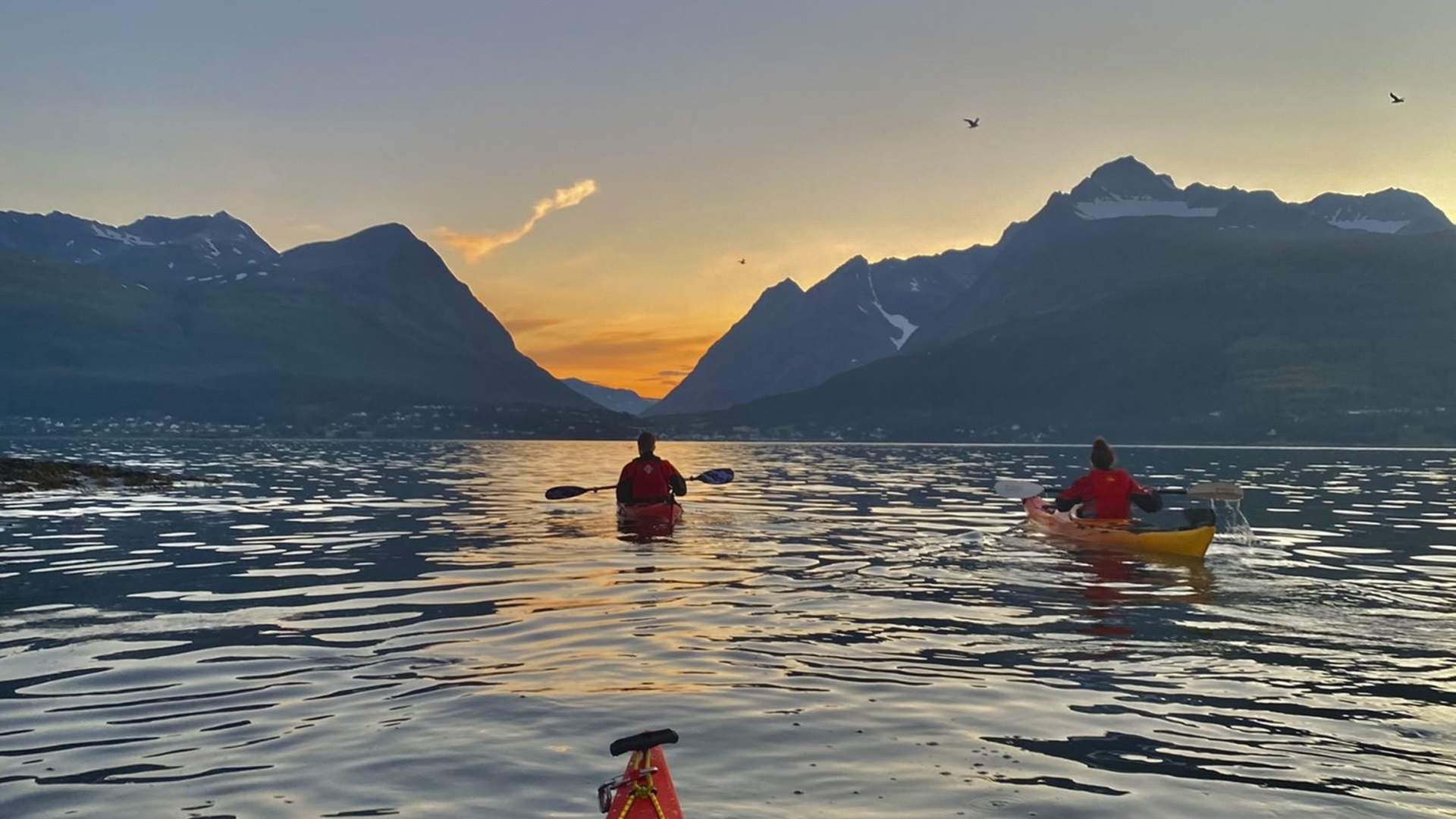 Midnight sun kayaking