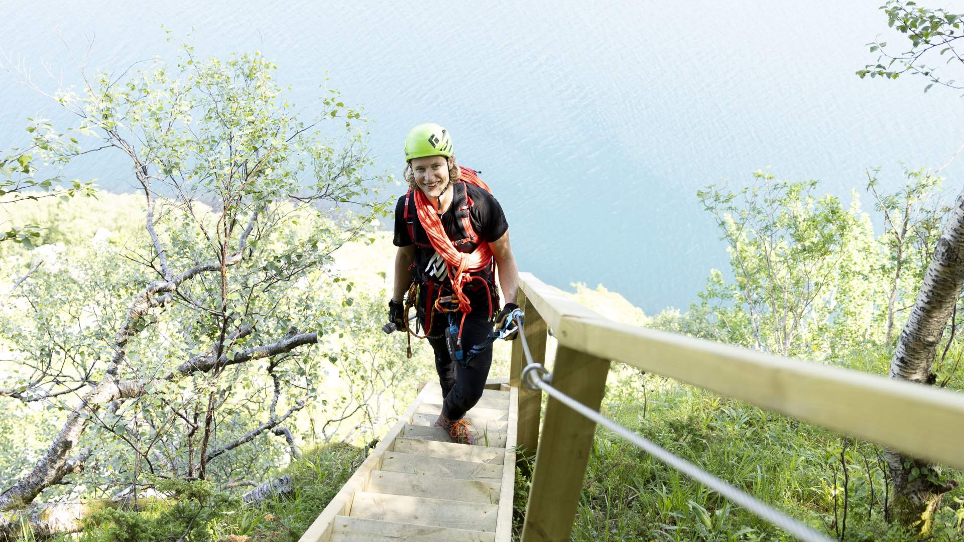 Hornelen Via Ferrata (Wall of witches light)