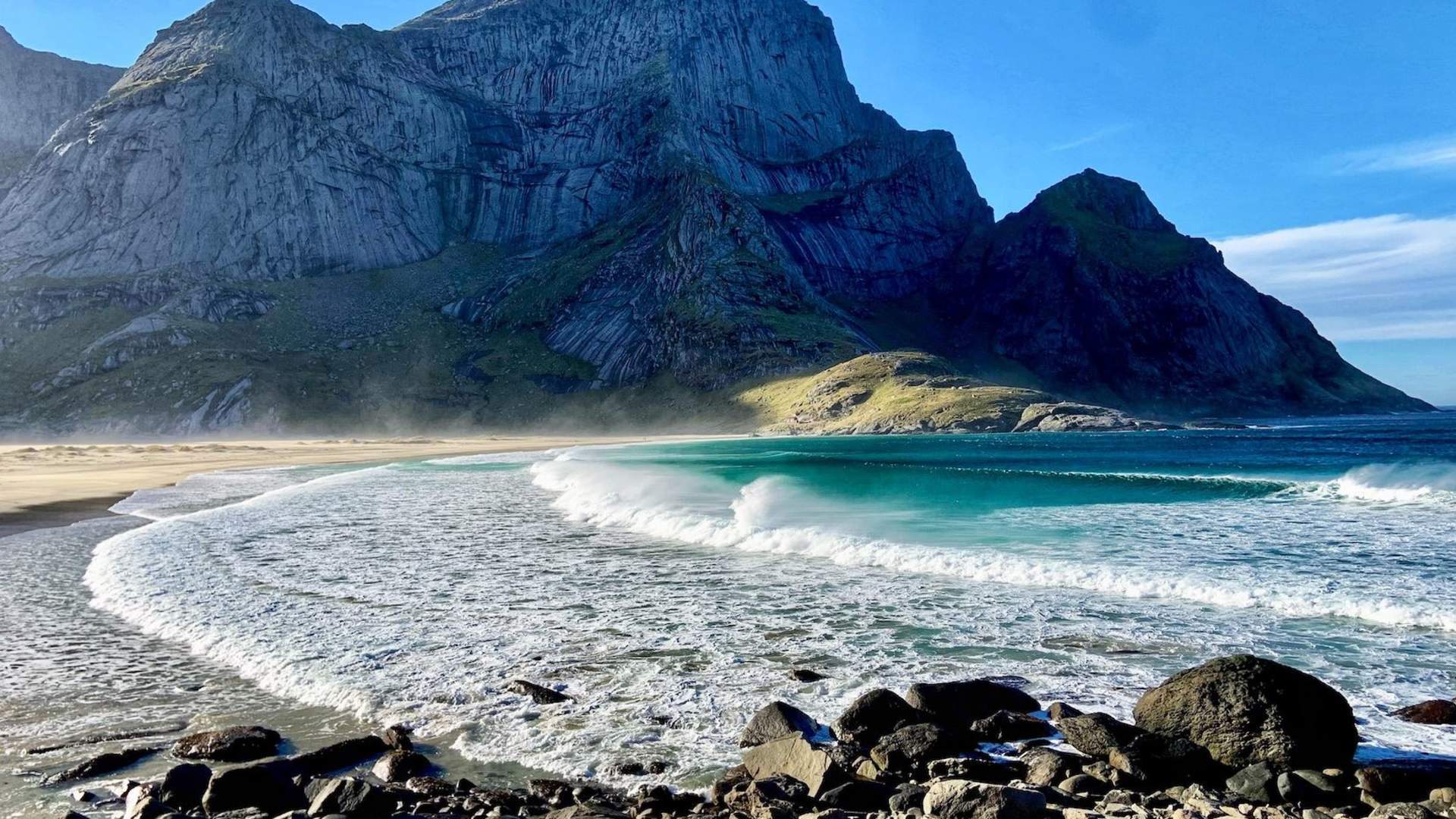 From Reine to Bunes beach in kayaking