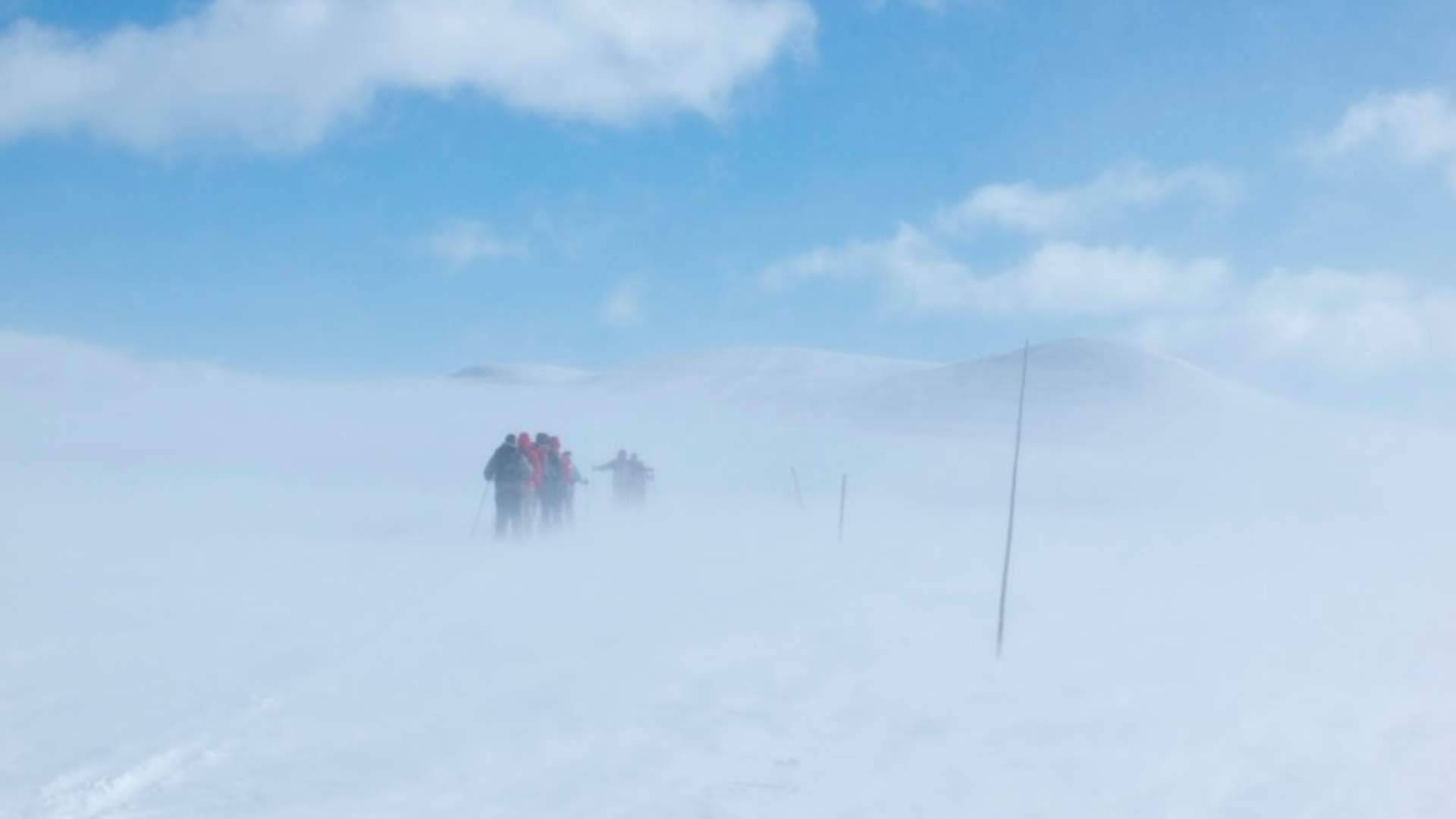 Tough weather in the high mountains