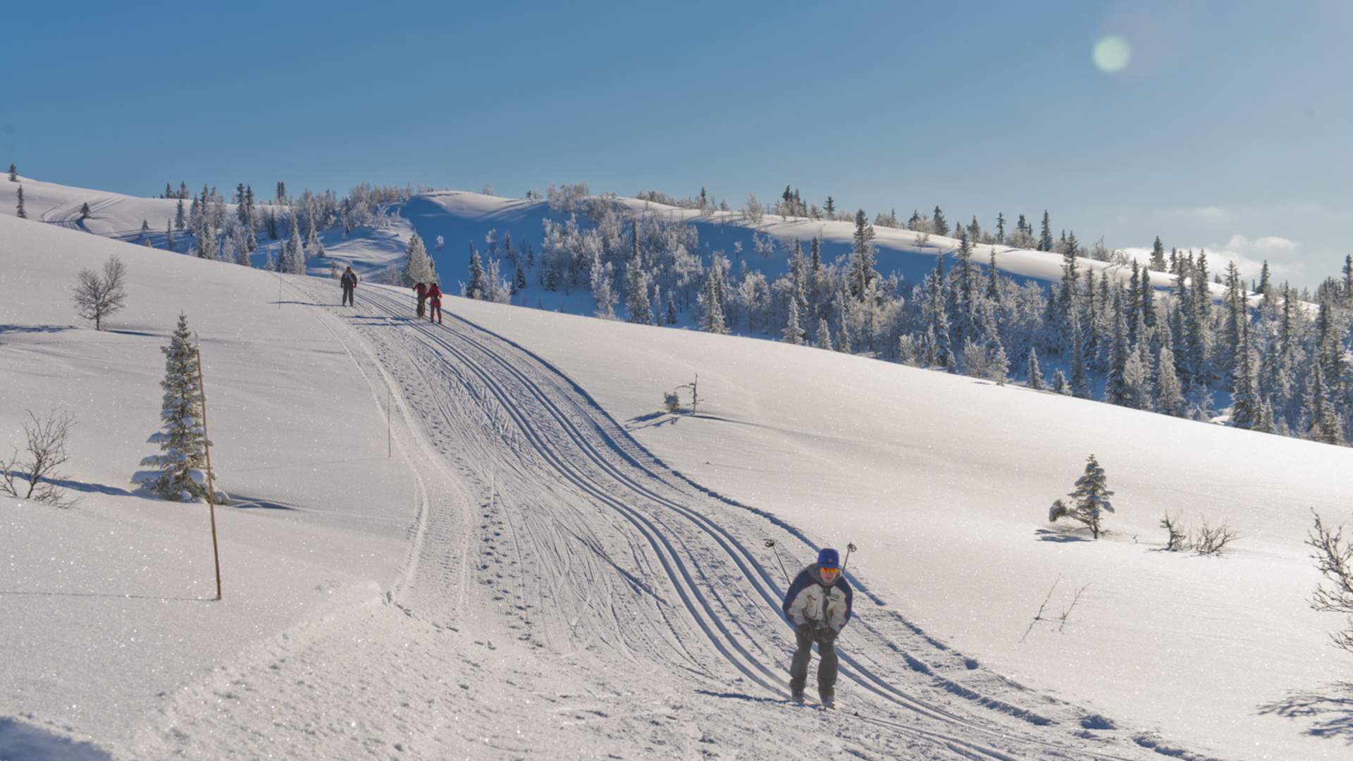 På skitur