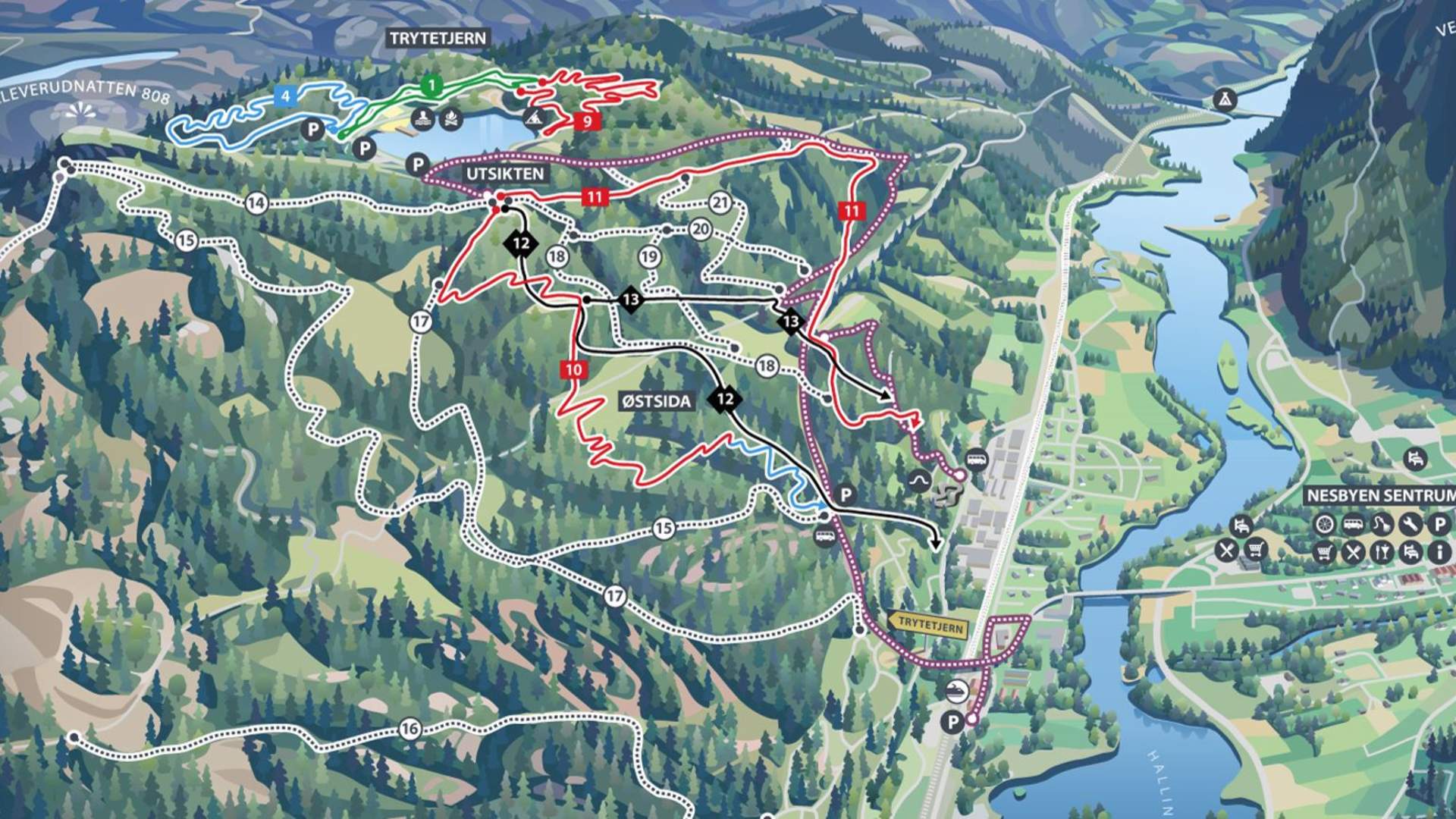 Trail Map Nesbyen