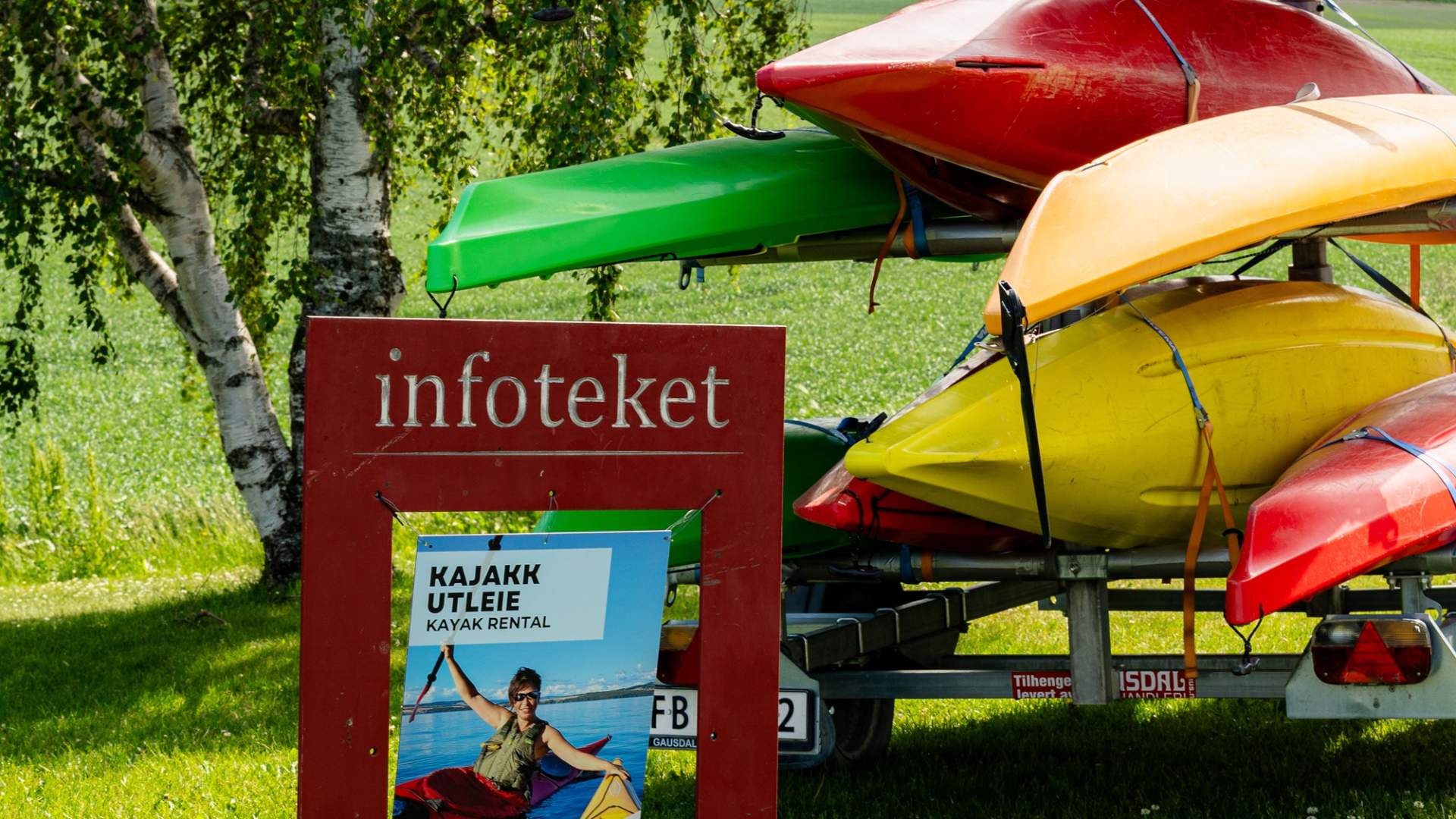 Kayak rental at Infoteket Helgøya