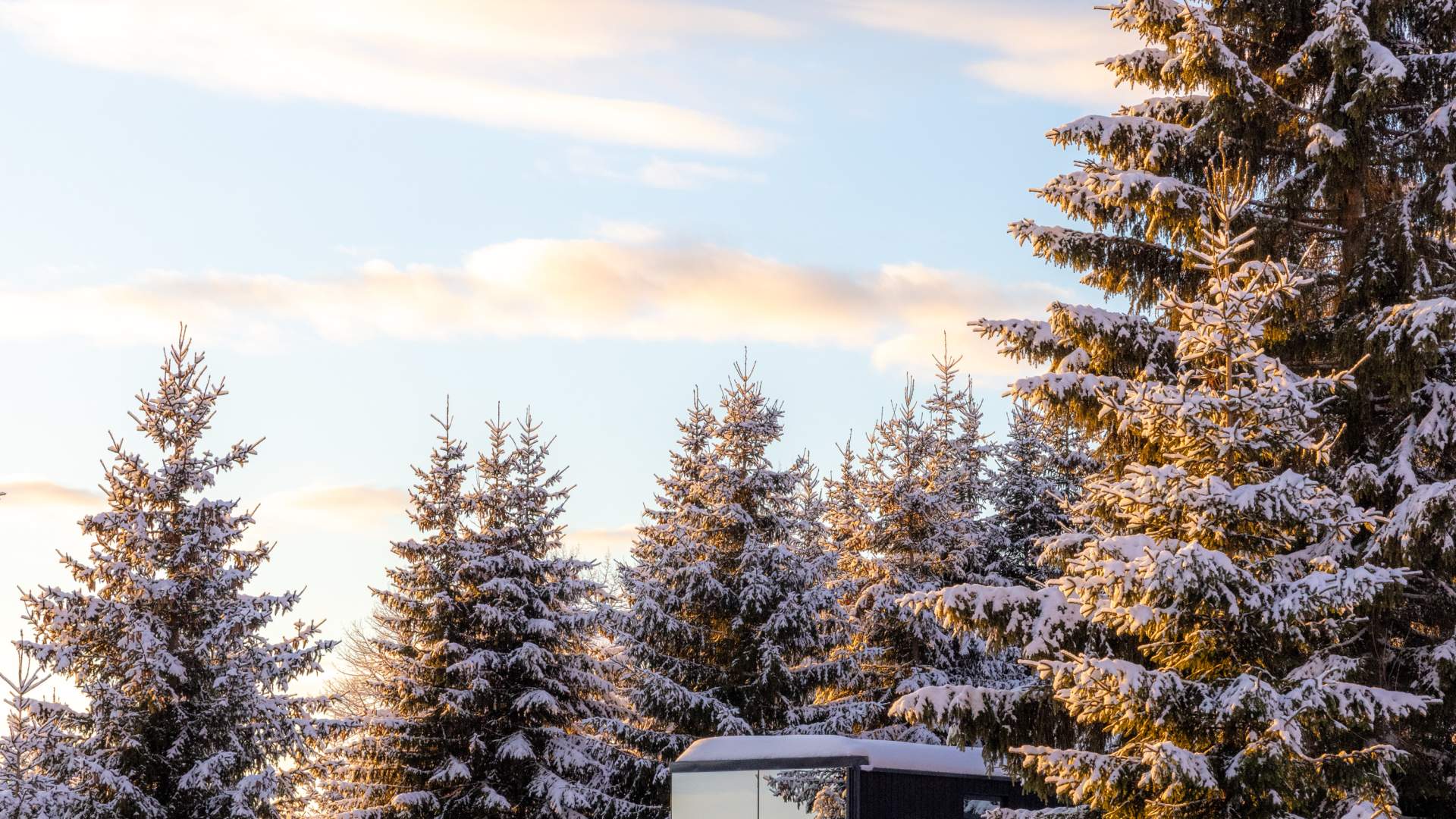 Speilhytter vinter