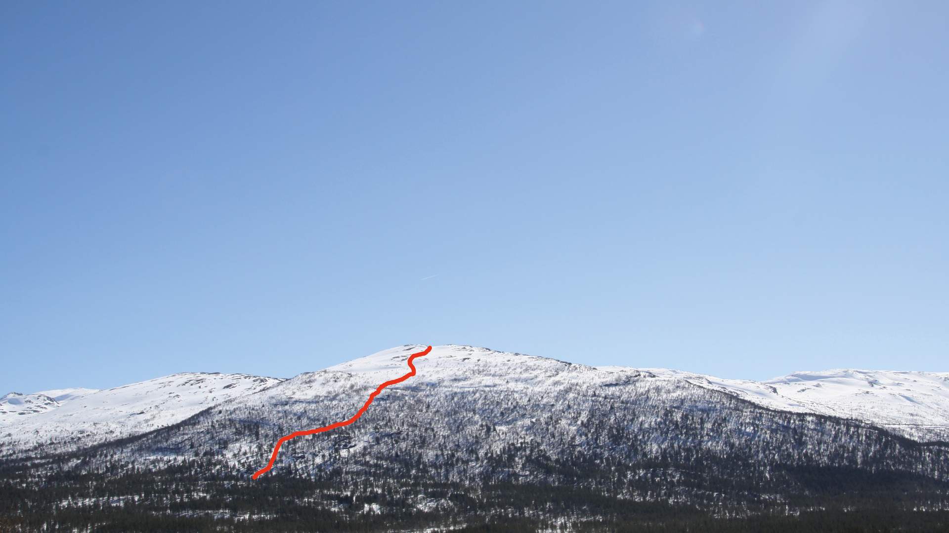 Glidbjørgsnuten opp