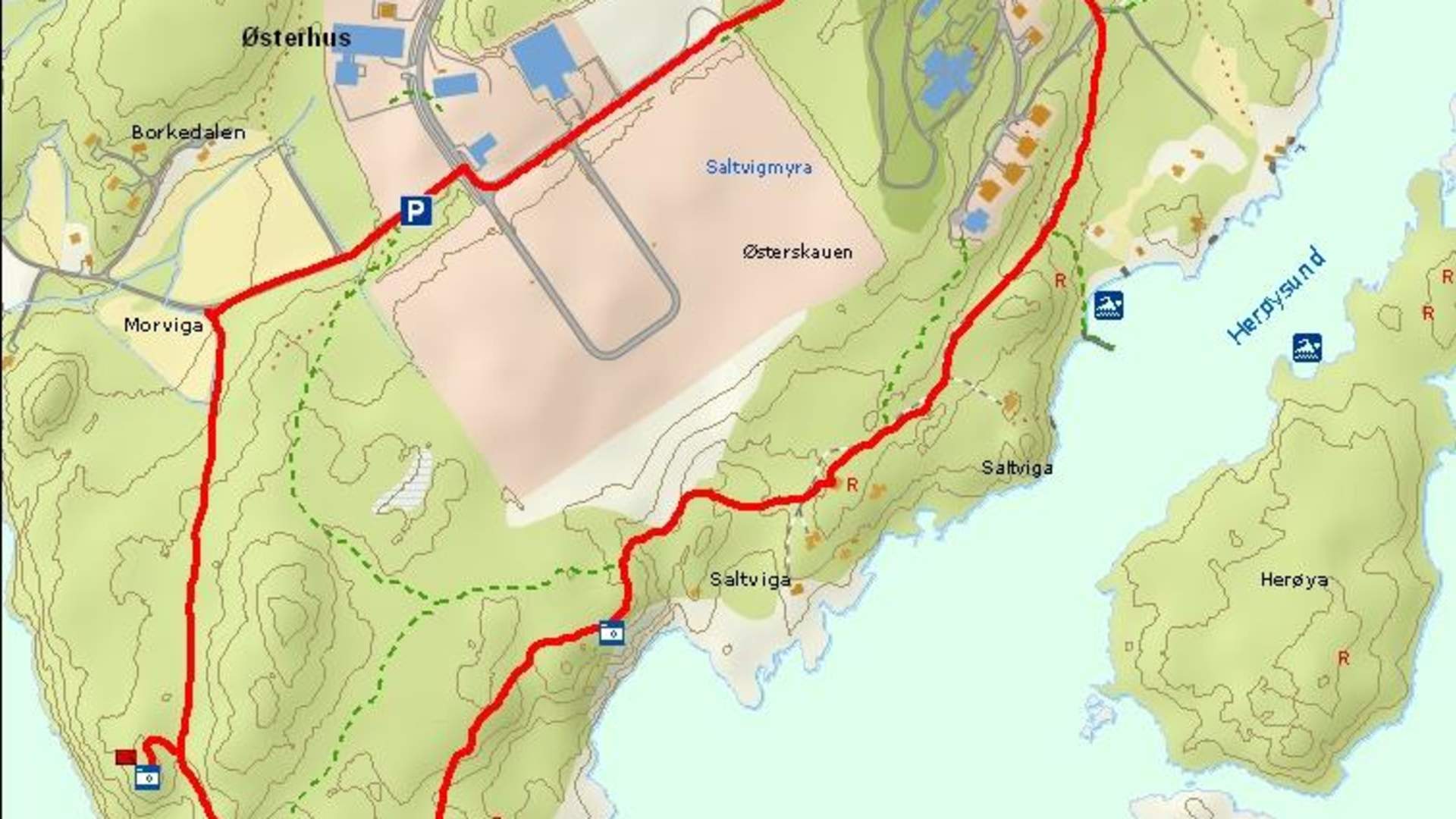Kart: Østerhusskogen