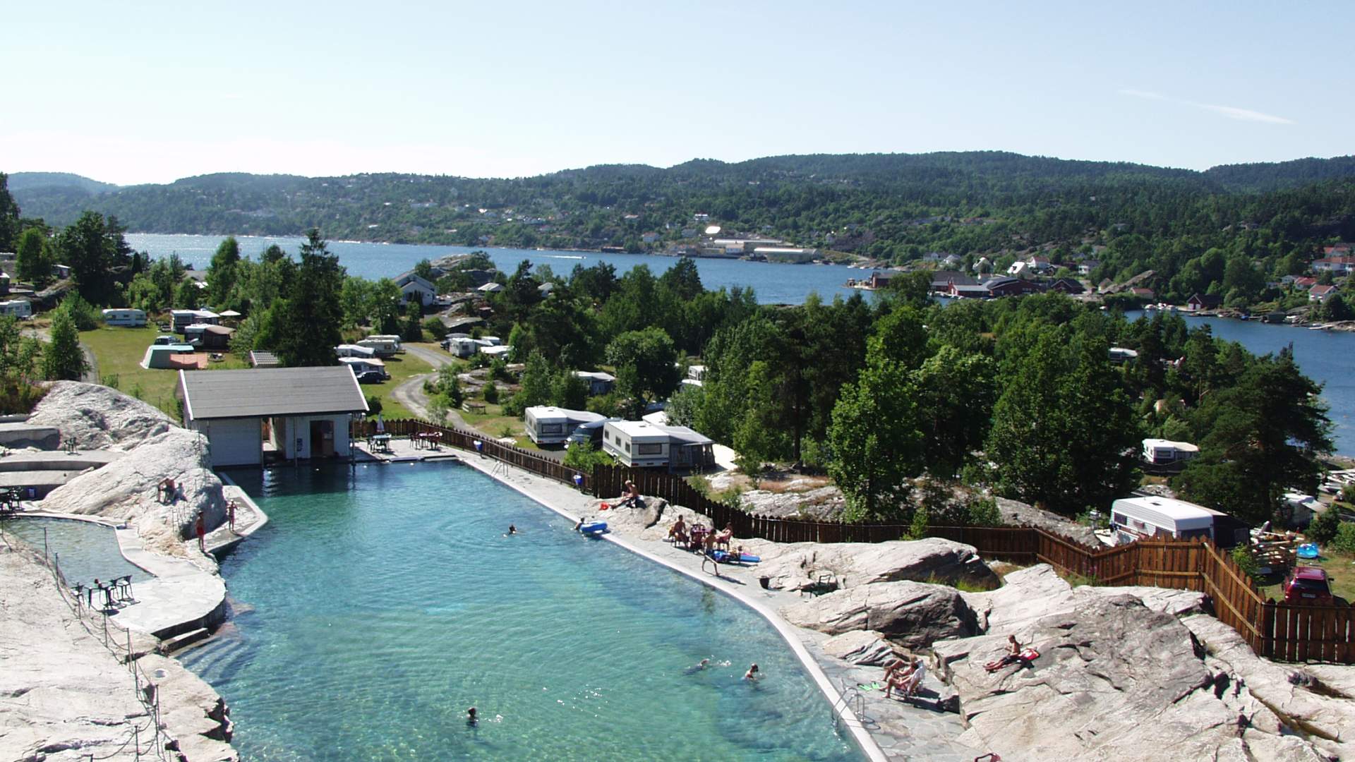 Basseng på Lovisenberg Familiecamping