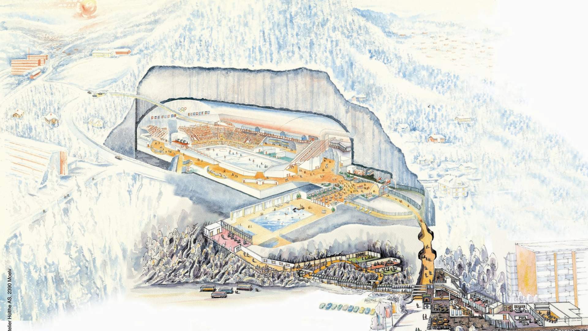 Gjøvik Olympiske Fjellhall - Oversiktstegning