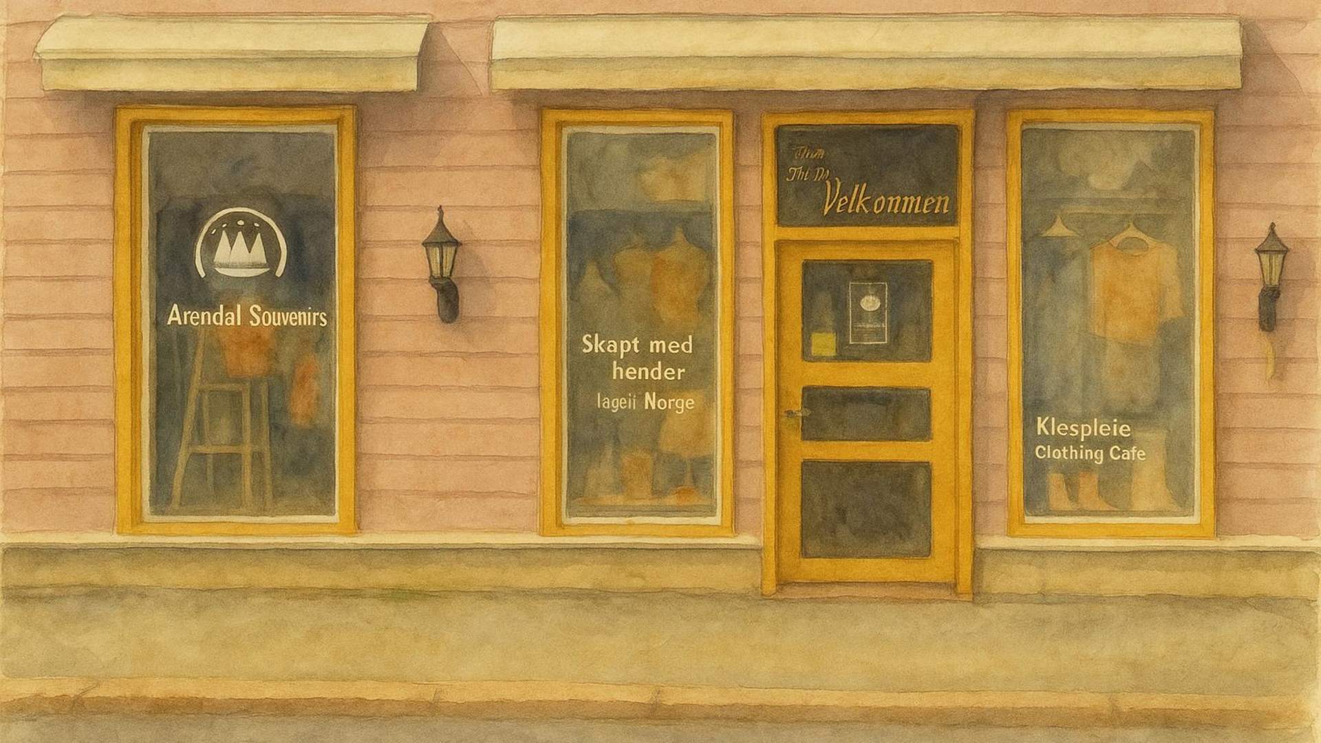 Arendal Souvenirs skisse