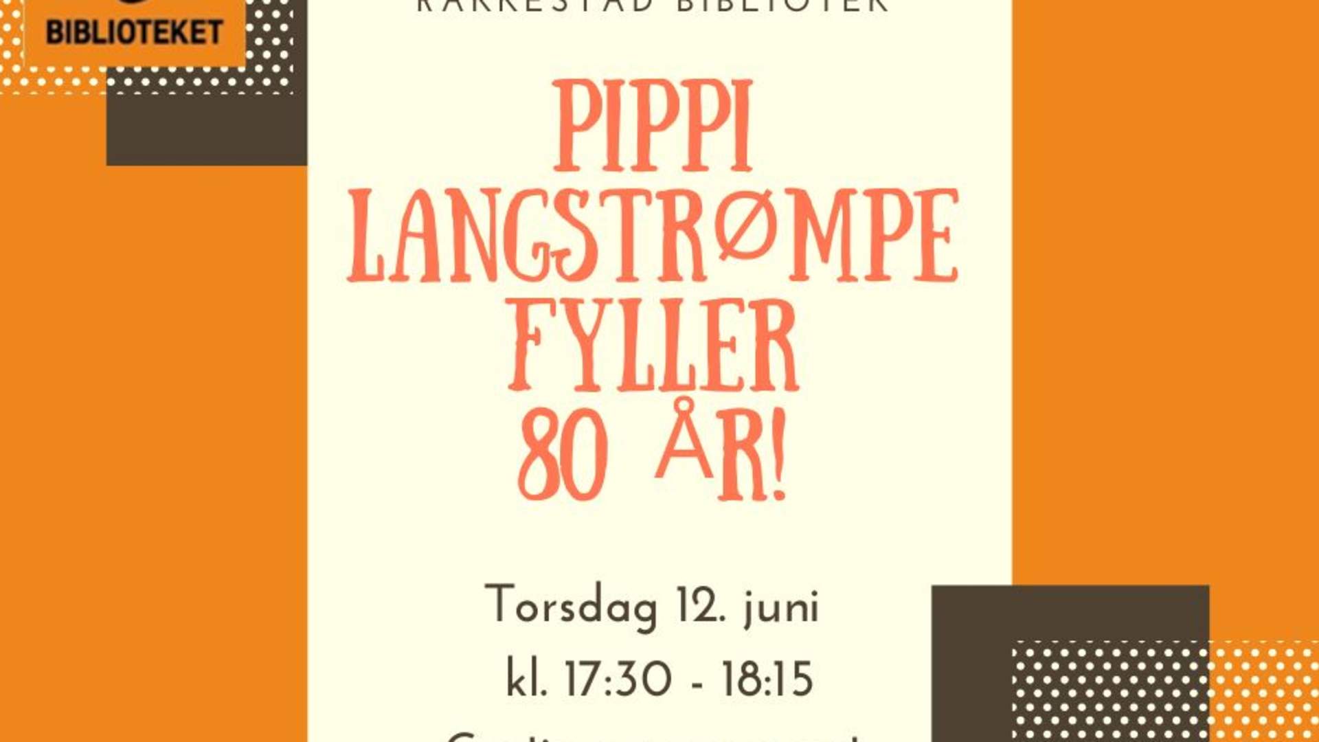 Pippi Langstrømpe 80 år!